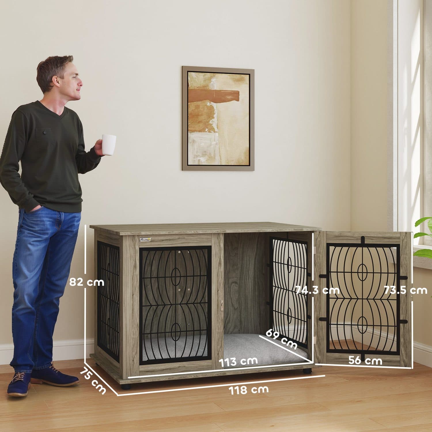 Two-in-One Dog Crate and Side Table - image 4