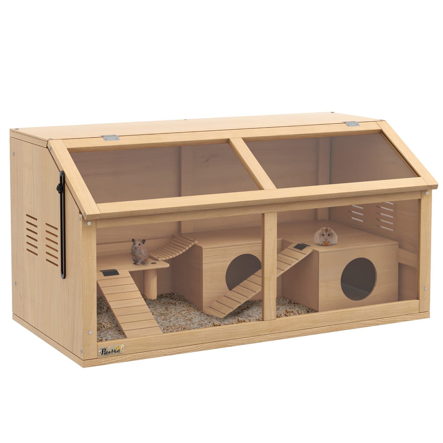 PawHut Hamster Cage with Suspension Bridge