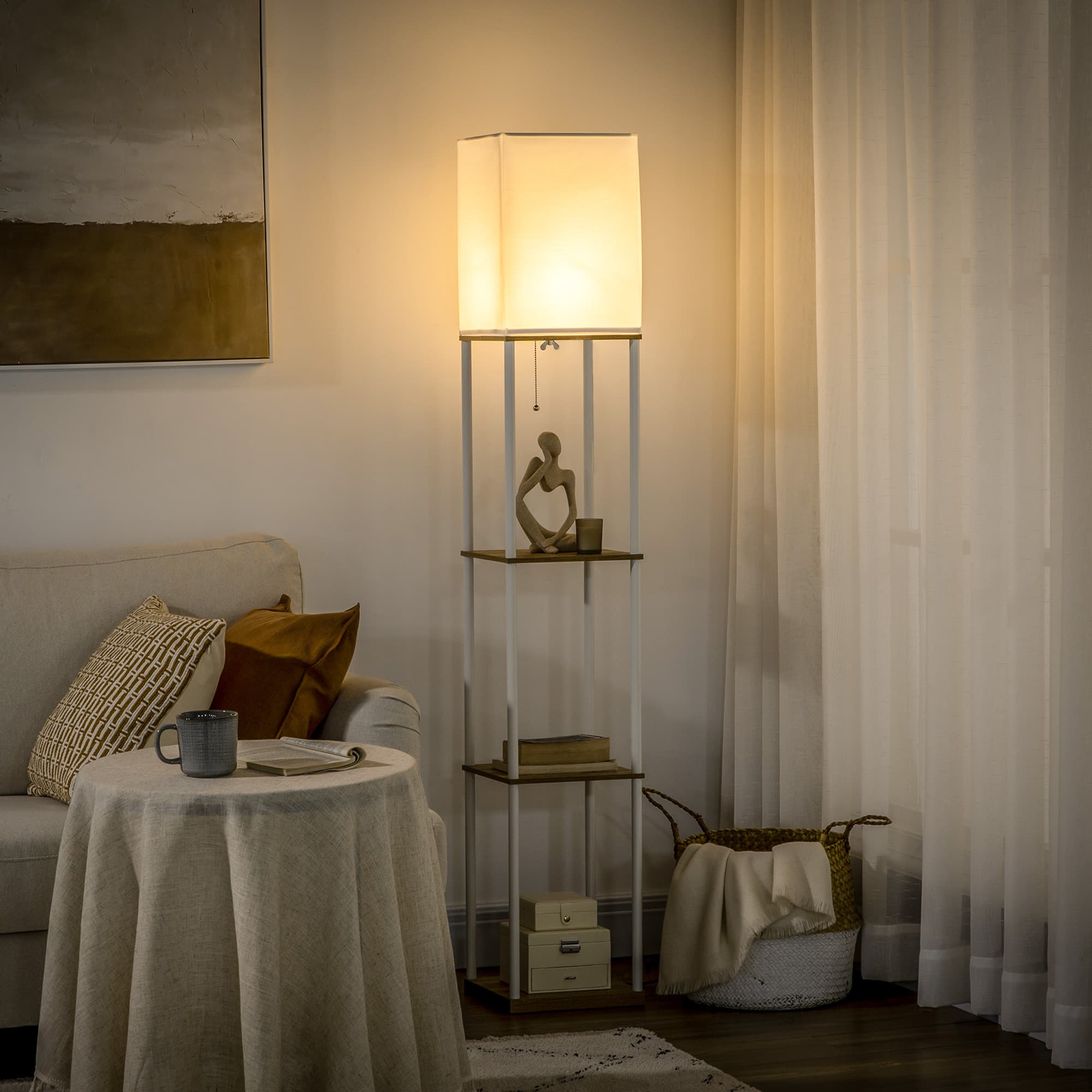 Light and Display with a Shelf Floor Lamp - image 4
