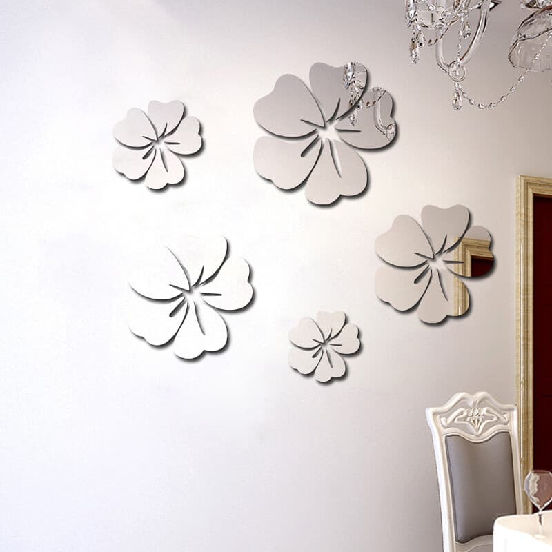 Reflective Flower Wall Stickers for Bright Decor - image 2