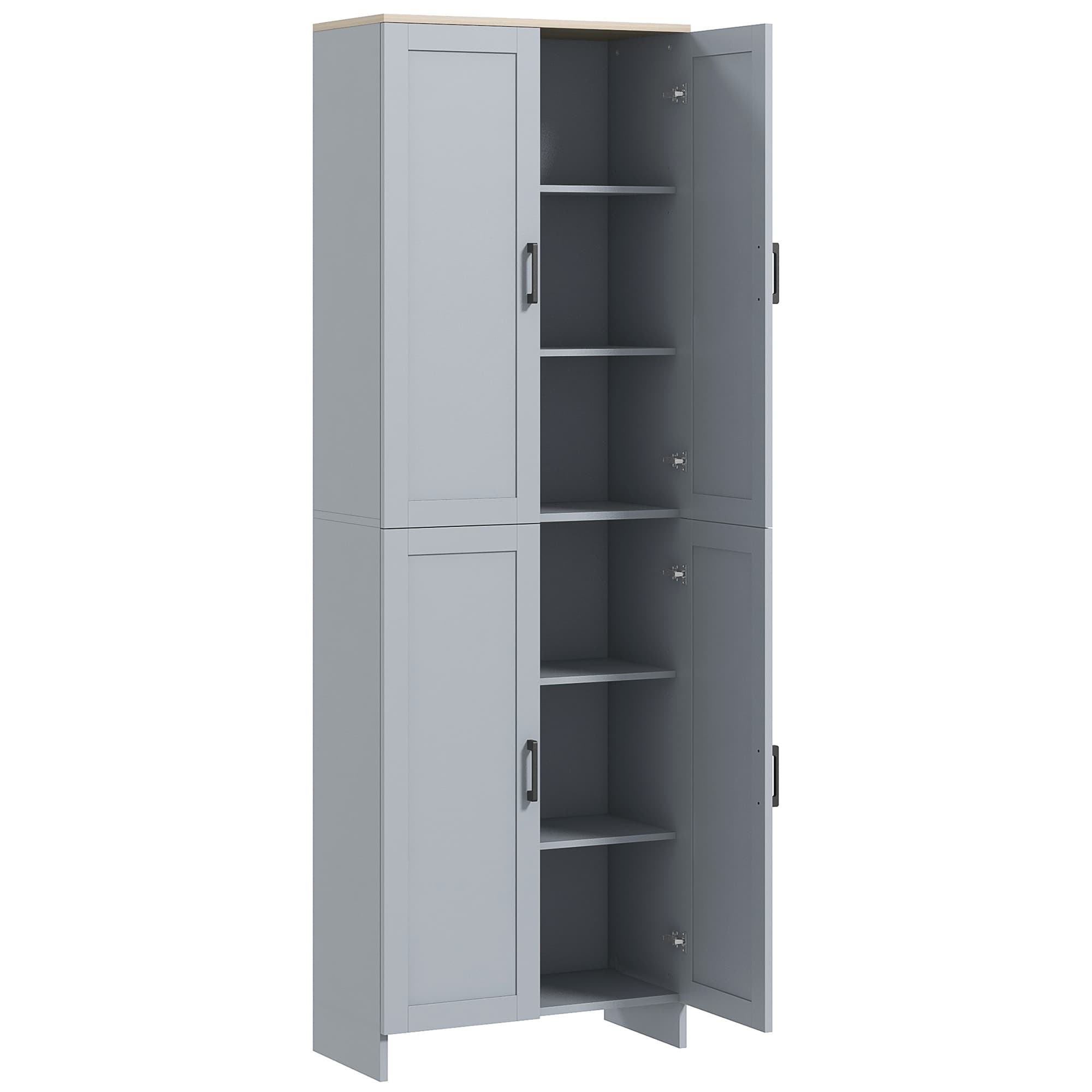 Tall Grey Pantry Cupboard