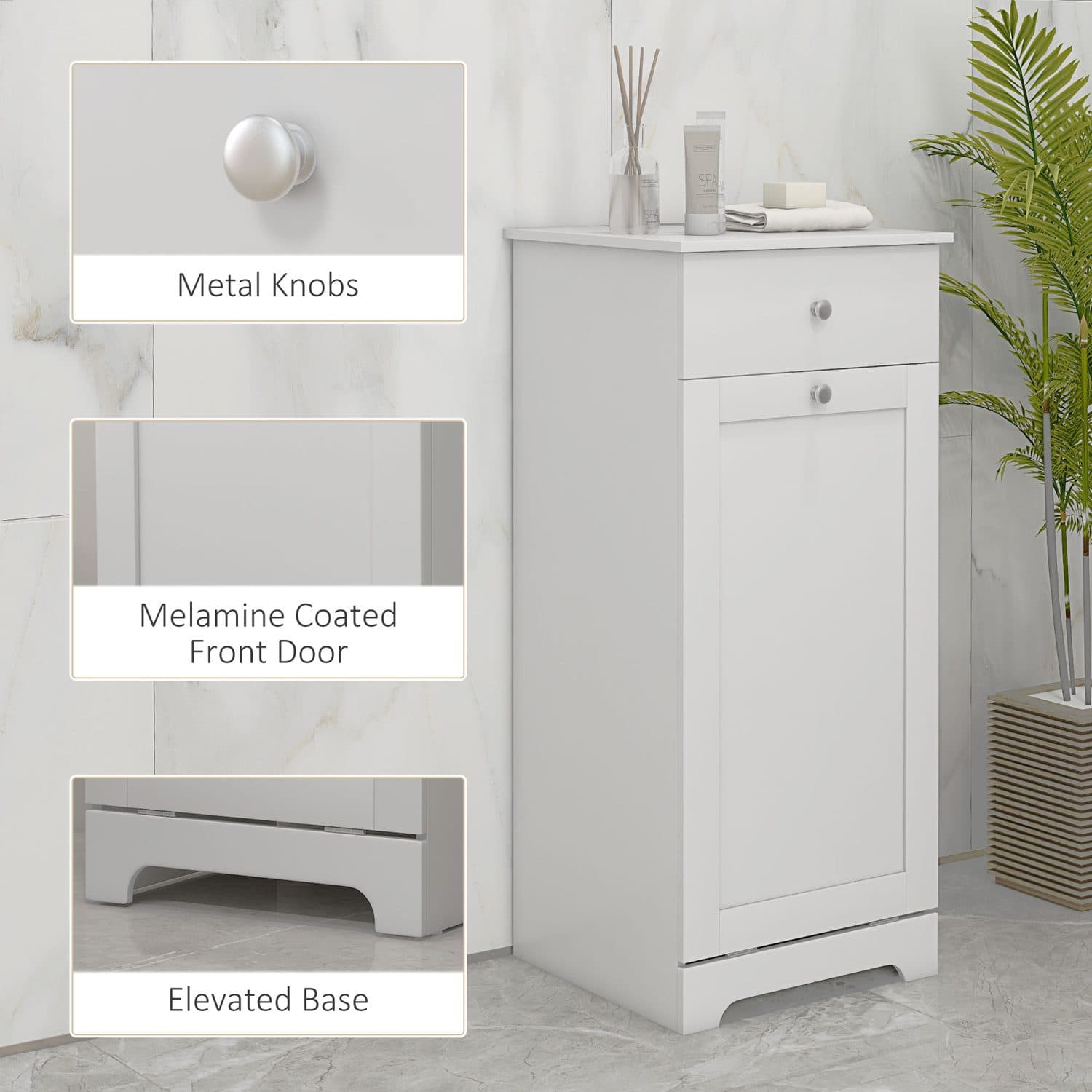 White Laundry Cabinet - image 3