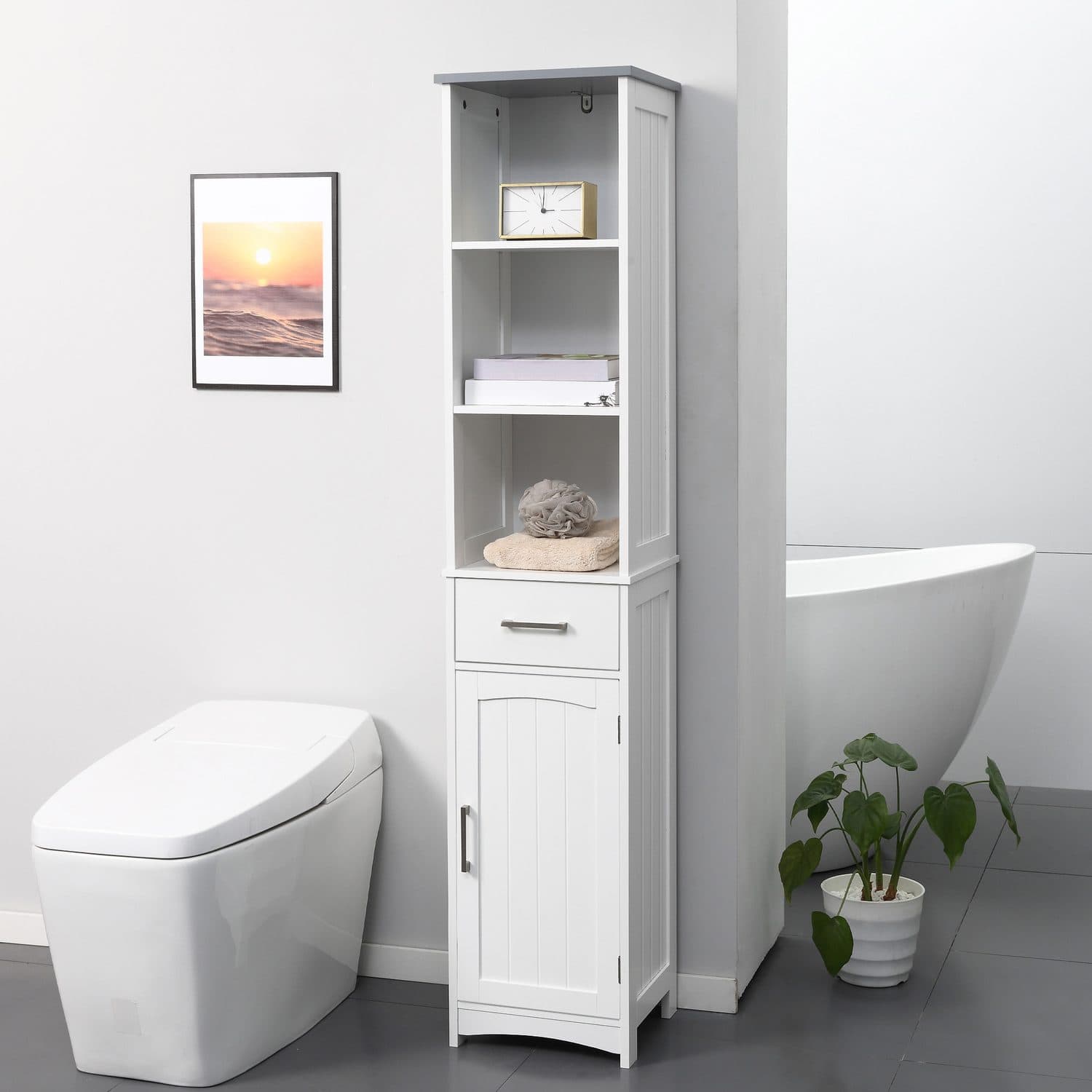 Kleankin Slim Bathroom Cabinet - image 4