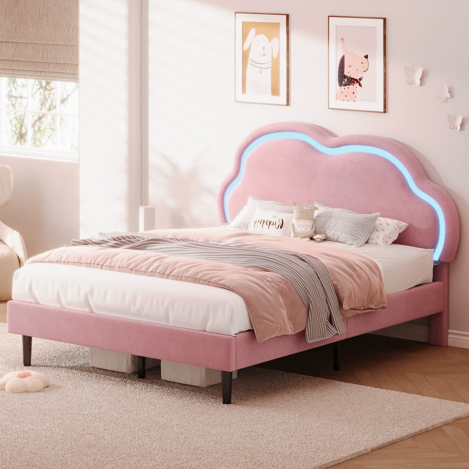 Pink Velvet Cloud Bed - image 1