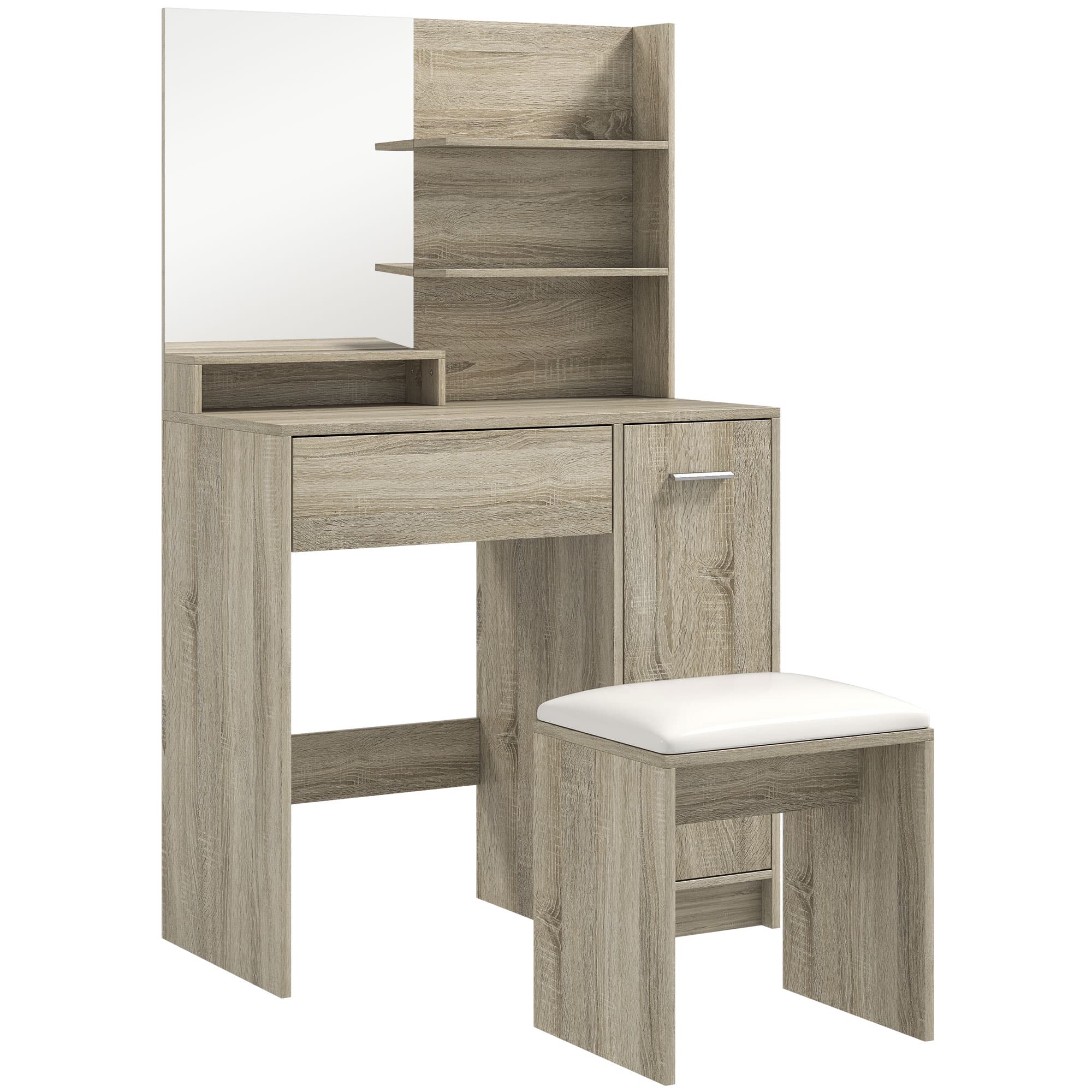 Wood-Effect Vanity Set