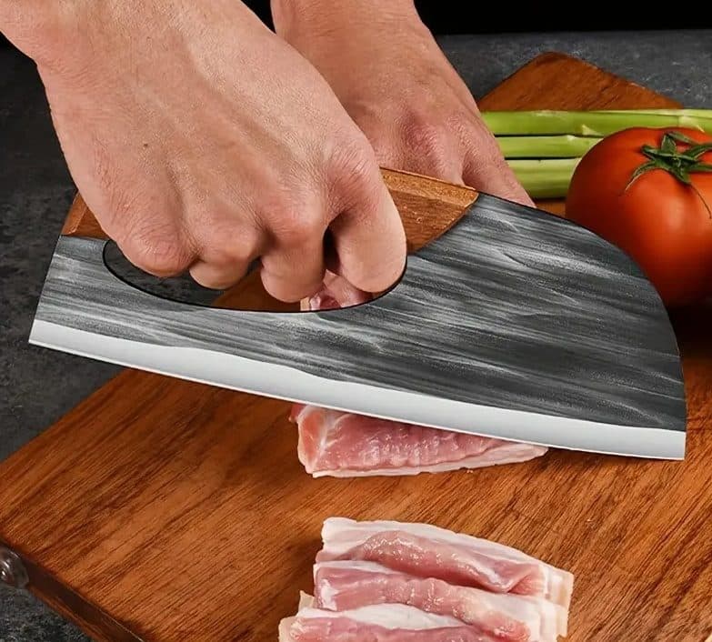 Heavy duty kitchen cleaver for meat, bones and prep - image 6
