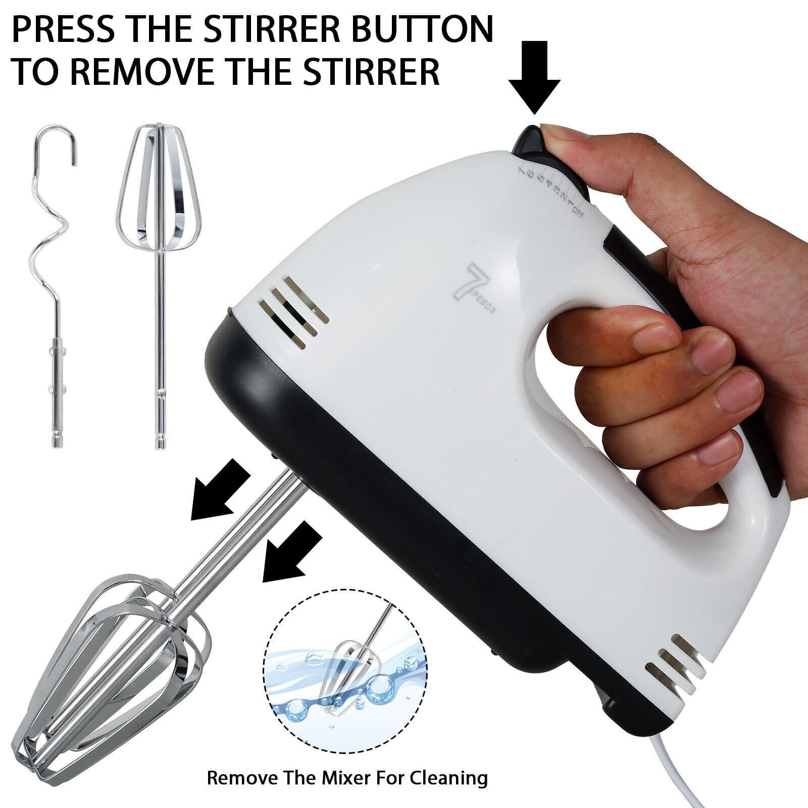 7 Speed Electric Hand Mixer for Baking Prep - image 6