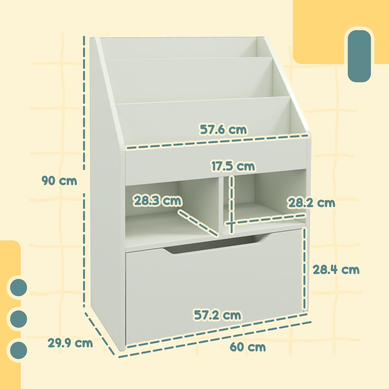 Green Kids Bookshelf & Toy Organiser for Effortless Tidy-Ups - image 3