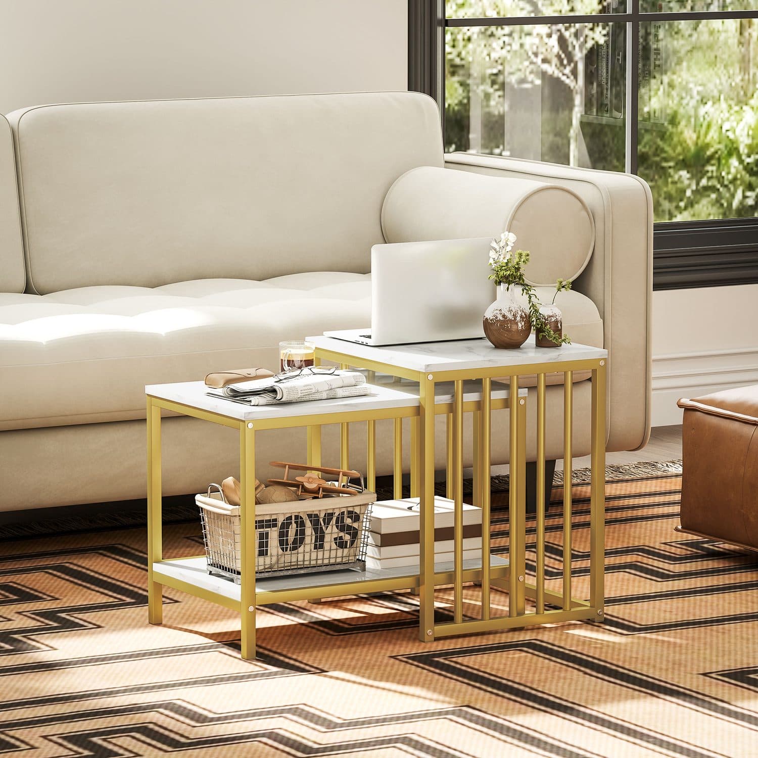 Marble-Effect Nesting Tables - image 4