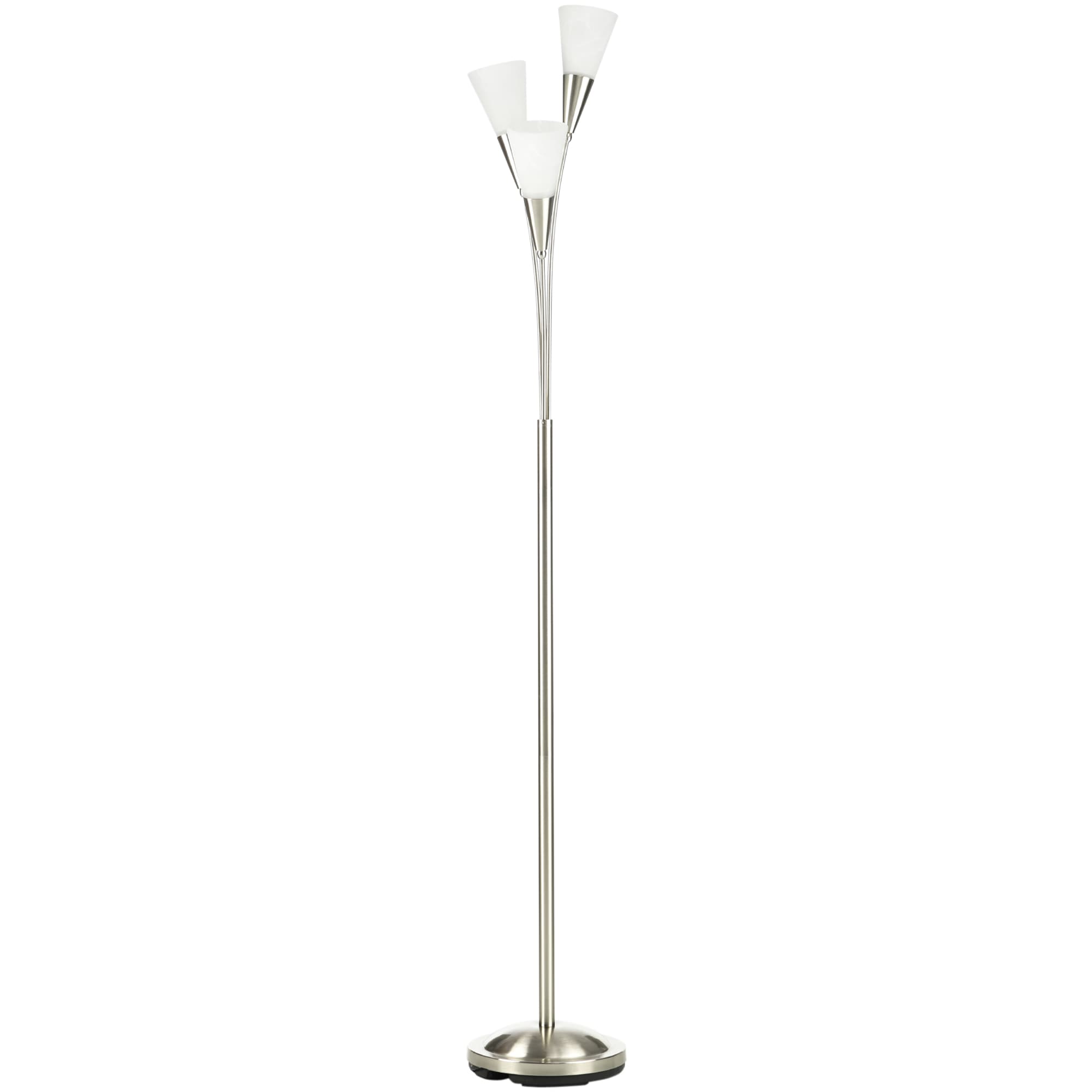 Modern 3-Light Silver Floor Lamp