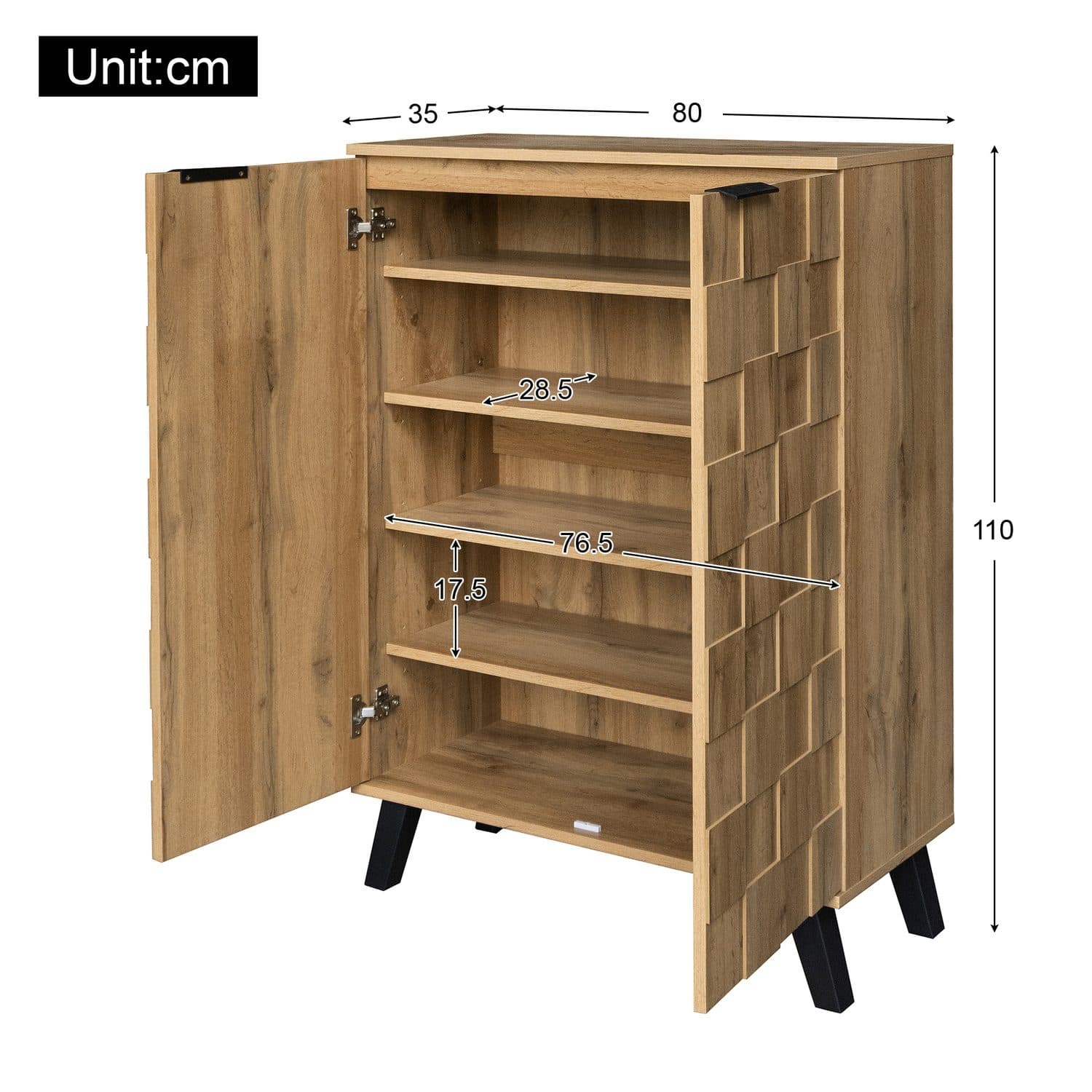 Modern Wood Grain Shoe Cabinet for Hallway Storage - image 2