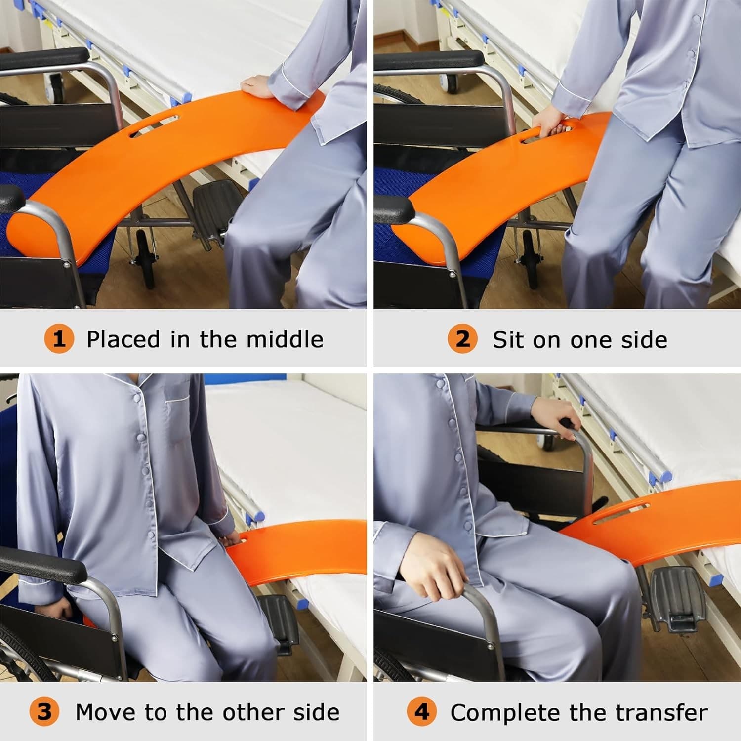 Curved ABS Transfer Board for Bed-to-Wheelchair Lateral Transfers - image 5
