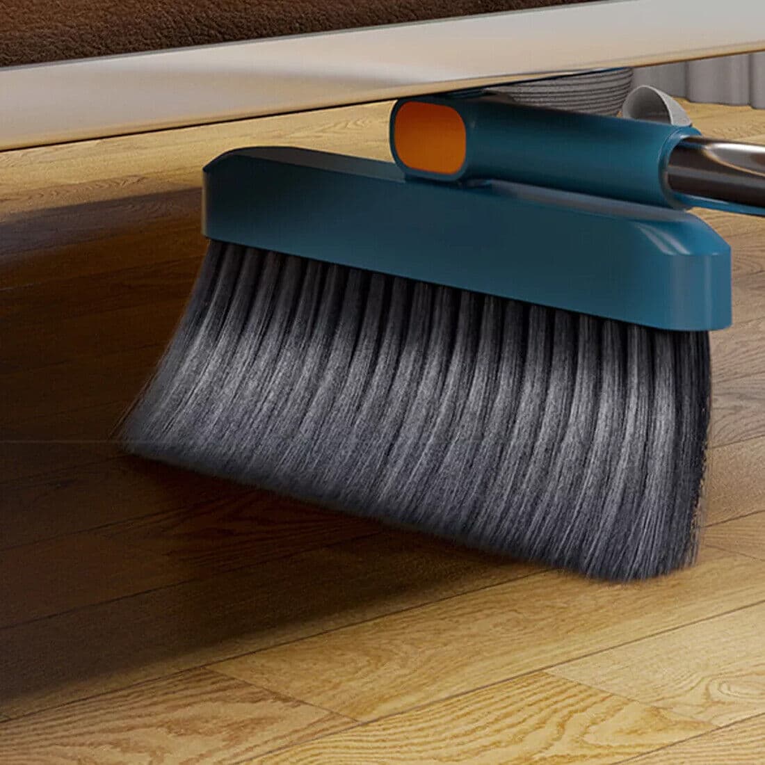 Long-Handle Dustpan and Brush Set with 90-Degree Folding Pan - image 4
