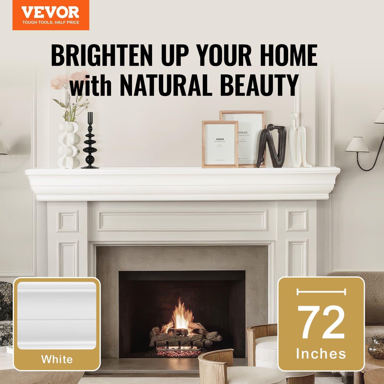 White Mantel Shelf - image 1