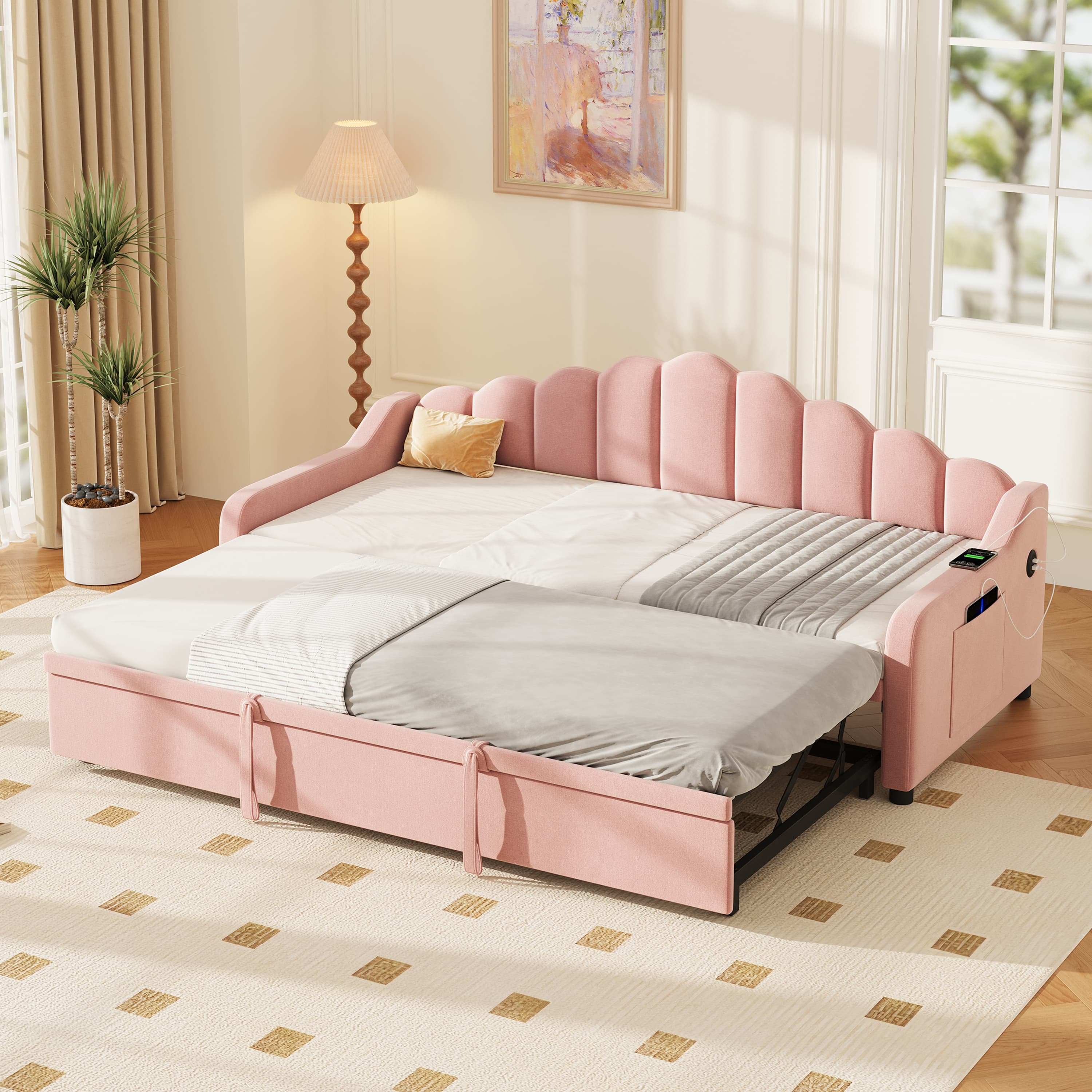 Velvet Trundle Daybed - image 3