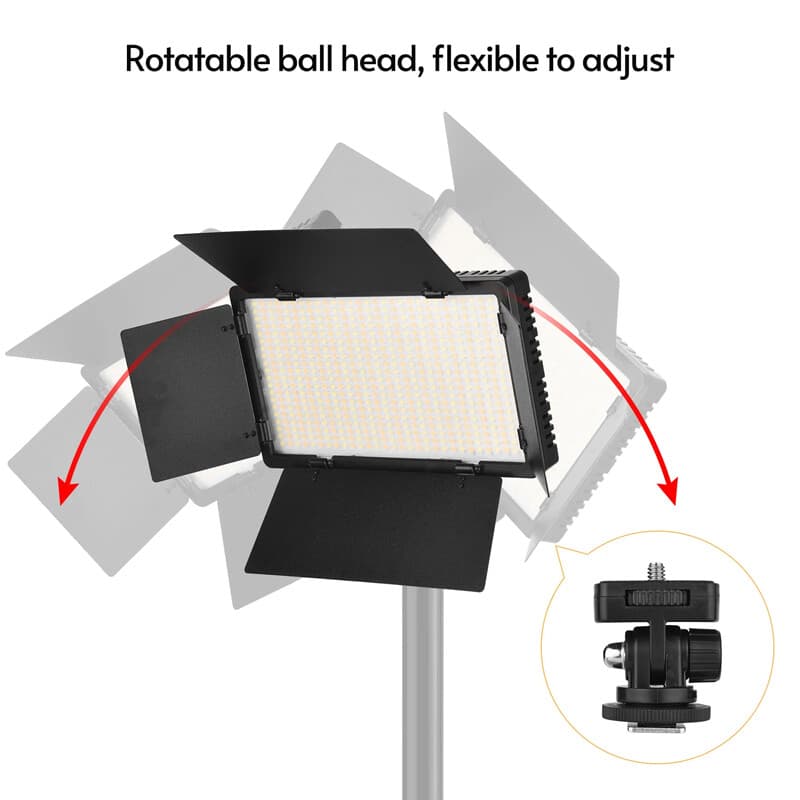Professional LED panel light with adjustable barn doors - image 4
