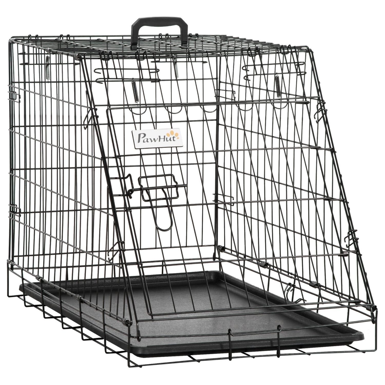 PawHut Collapsible Travel Cage for Small Dogs, 77x47x55cm