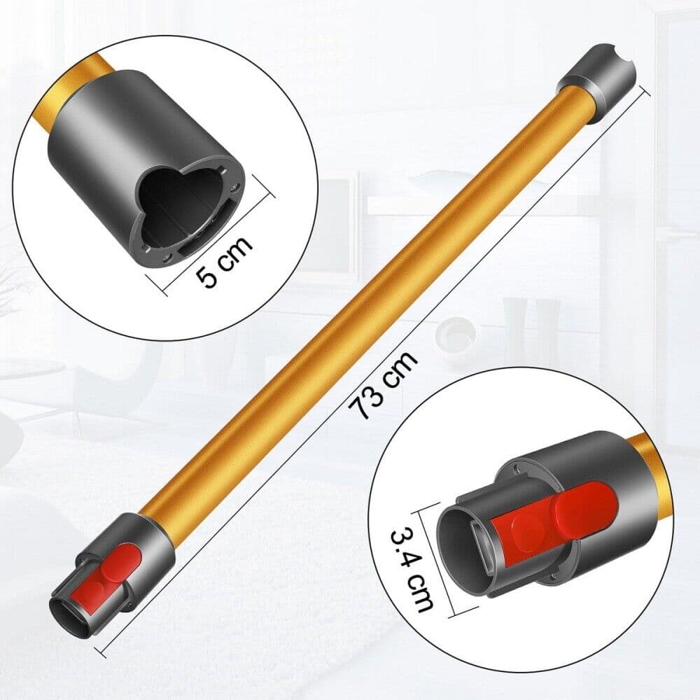 Orange Metal Straight Wand for Dyson V7, V8, V10 and V11 Vacuums