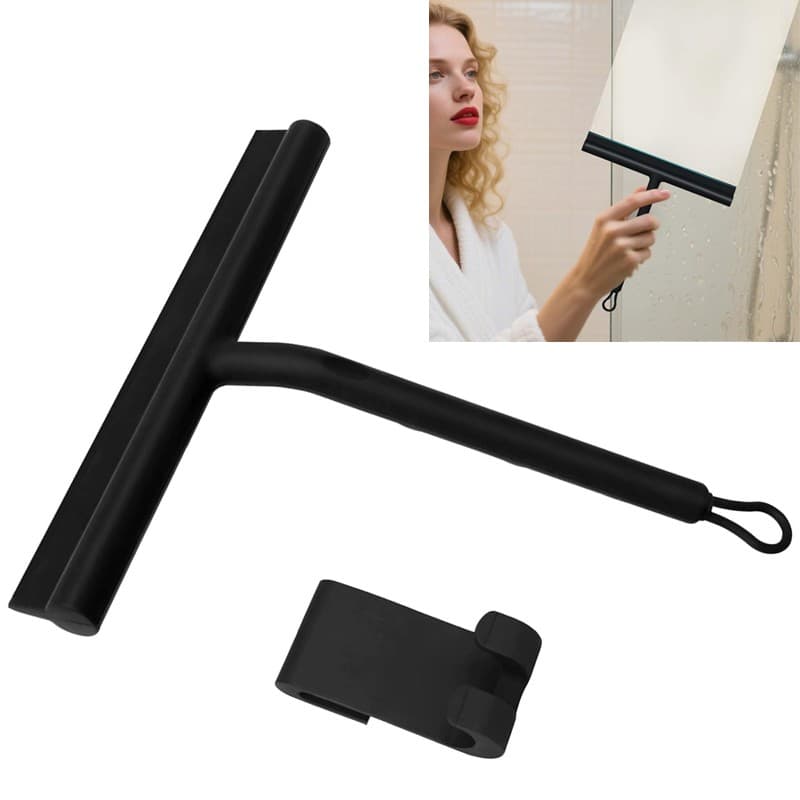 Silicone Shower Squeegee for Glass, Tile & Mirrored Surfaces - image 2
