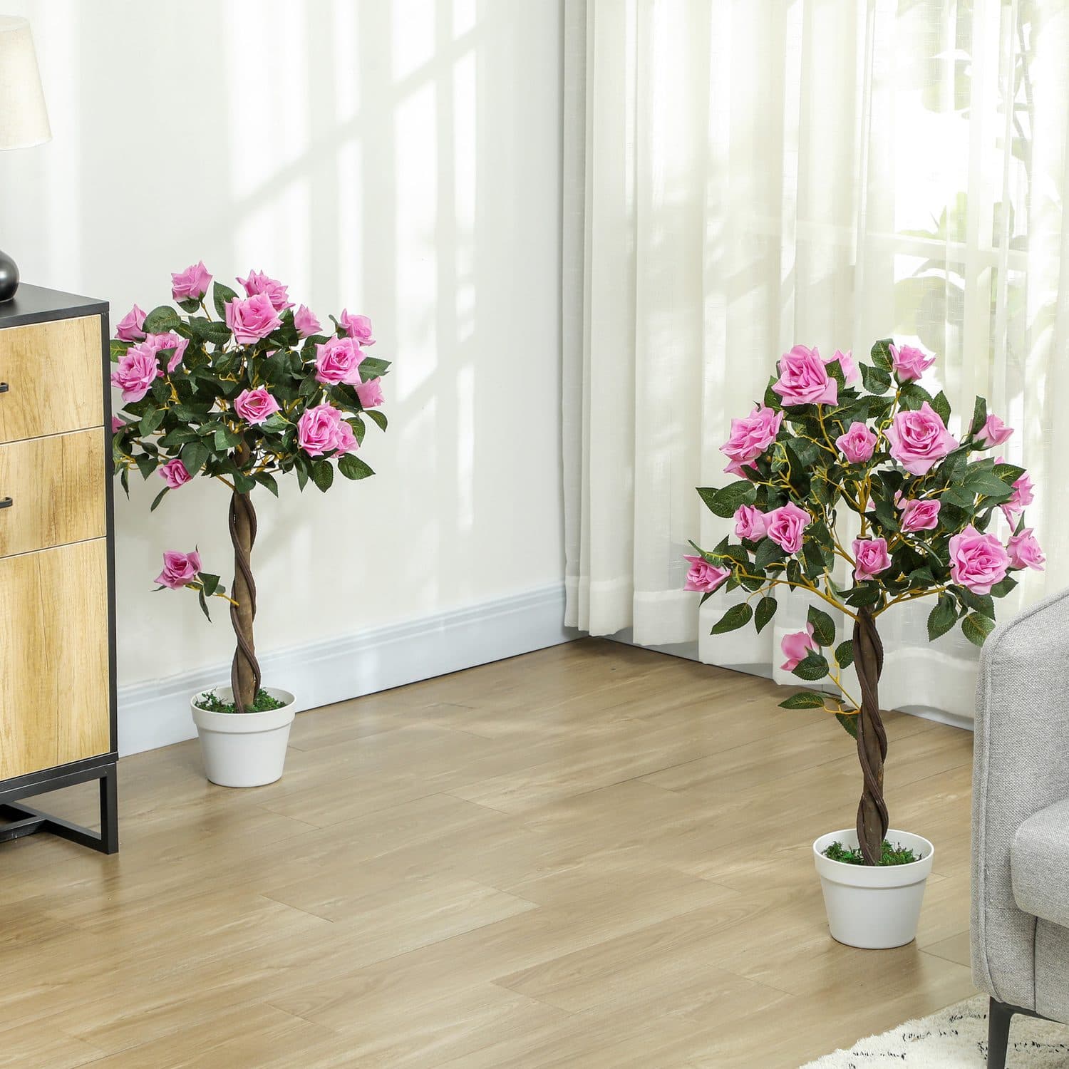 Lifelike 90cm Purple Rose Plants - image 1