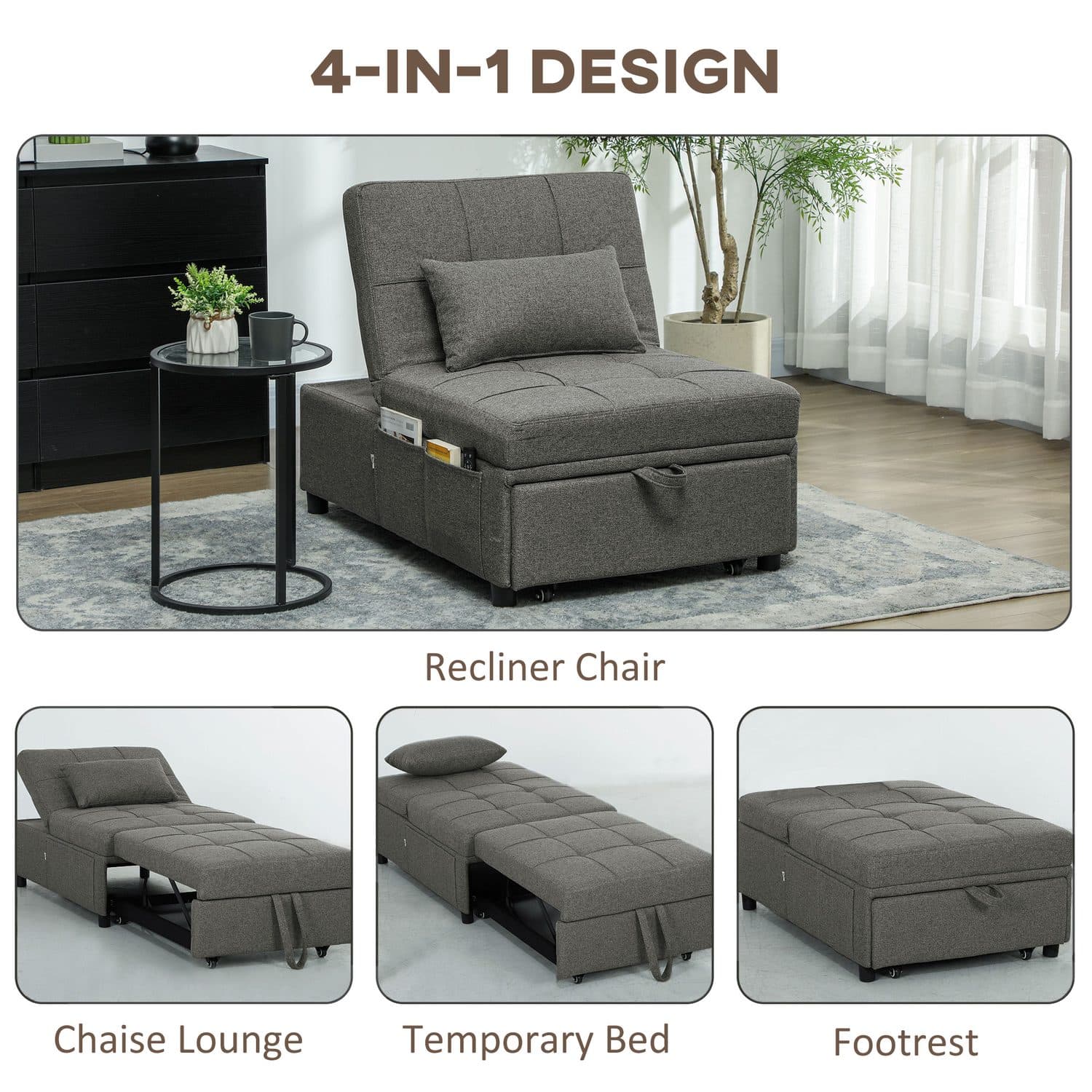 4-in-1 Single Sleeper Chair - image 5