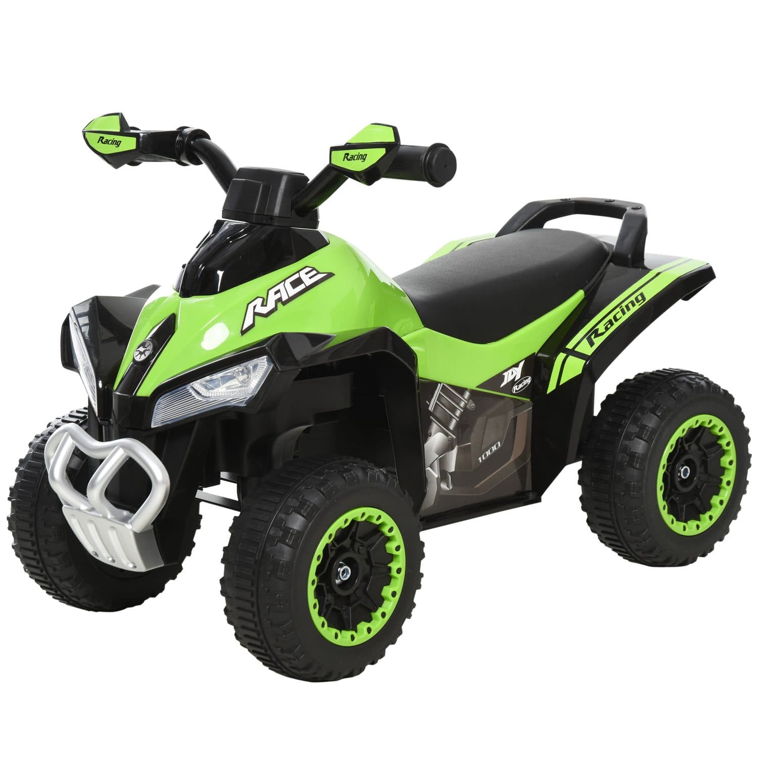 Green and Black Quad Bike Ride-On for Young Children