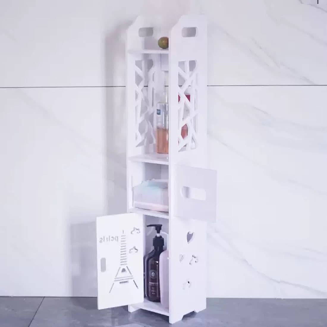 A Slim White Storage Tower That Keeps Your Bathroom Clutter-Free - image 2