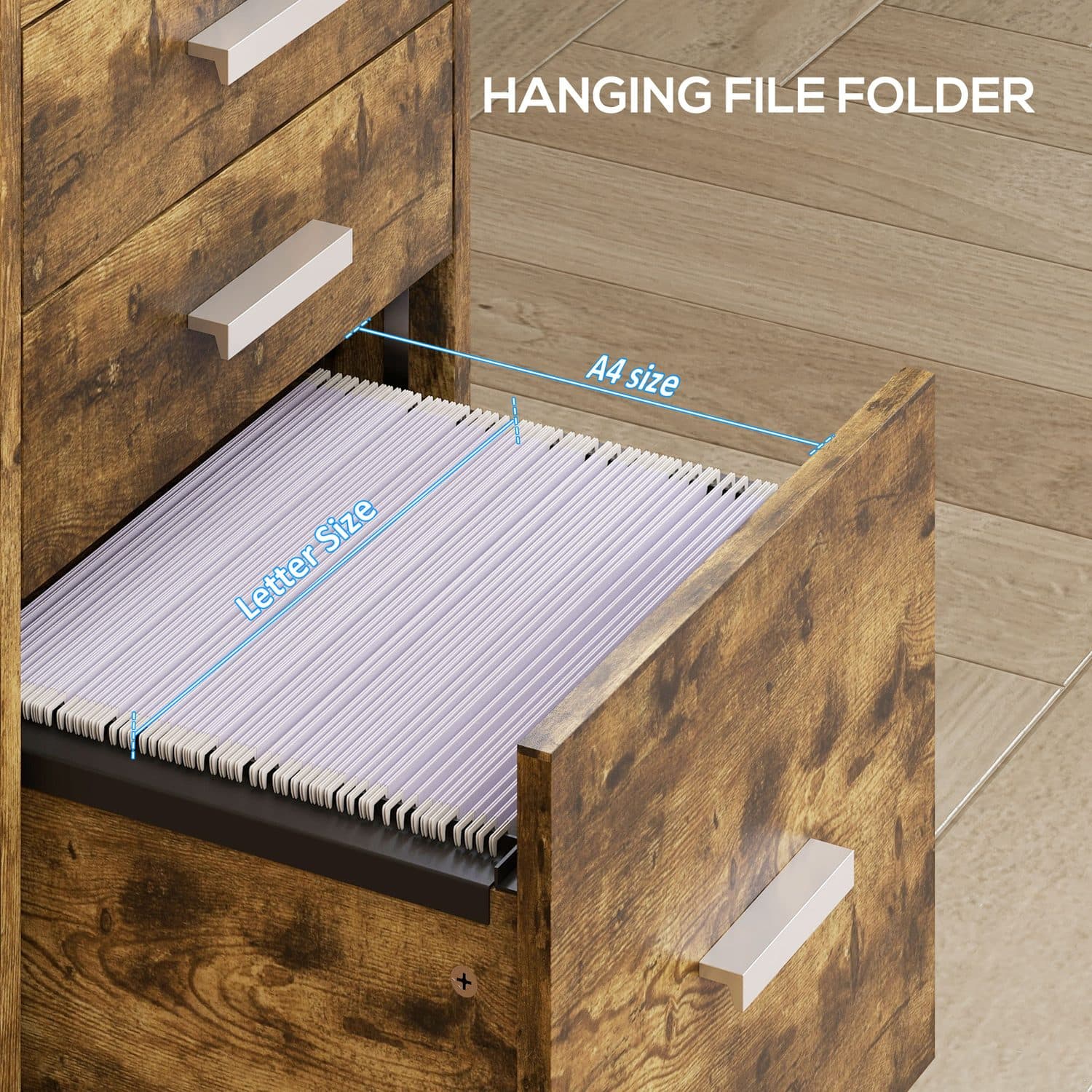 Rustic 3-Drawer Filing Cabinet - image 3
