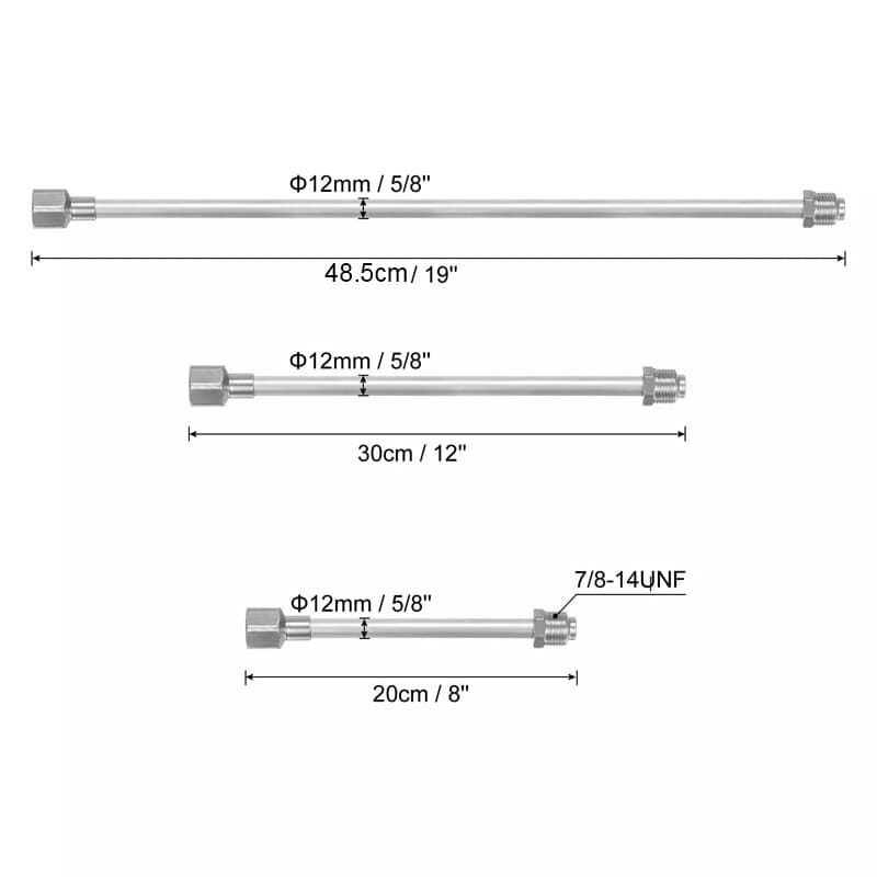 3 Piece Airless Paint Sprayer Extension Rod Set