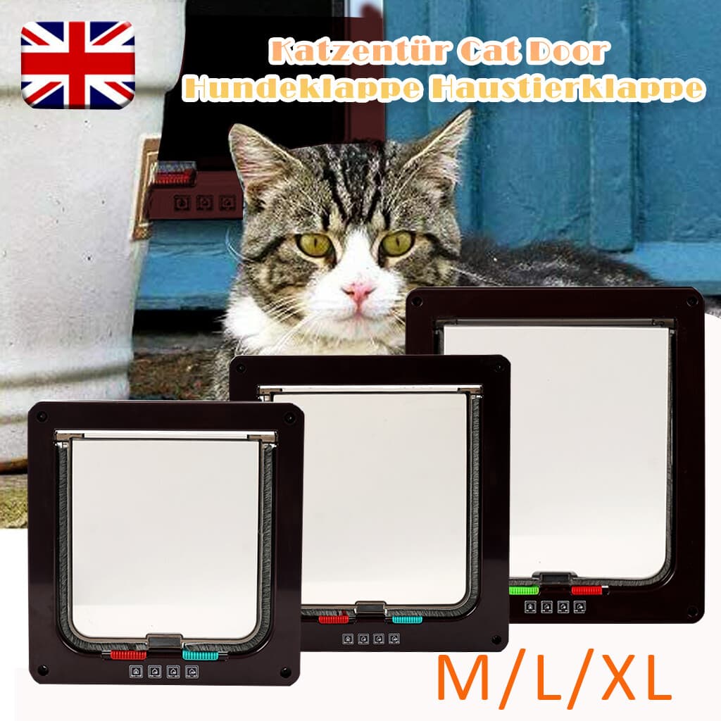4-Way Locking Cat and Dog Flap with Magnetic Closure - image 3