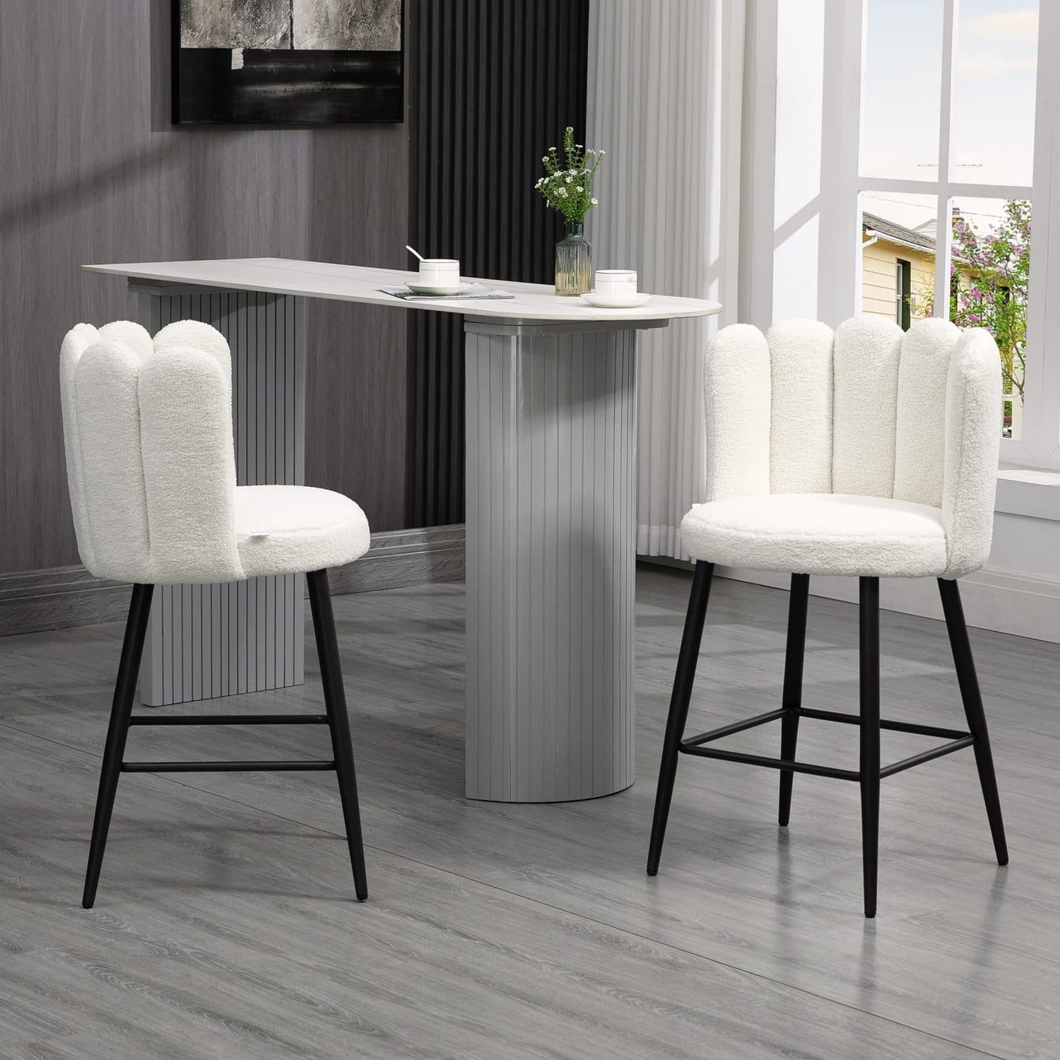 Boucle Bar Stools - image 4
