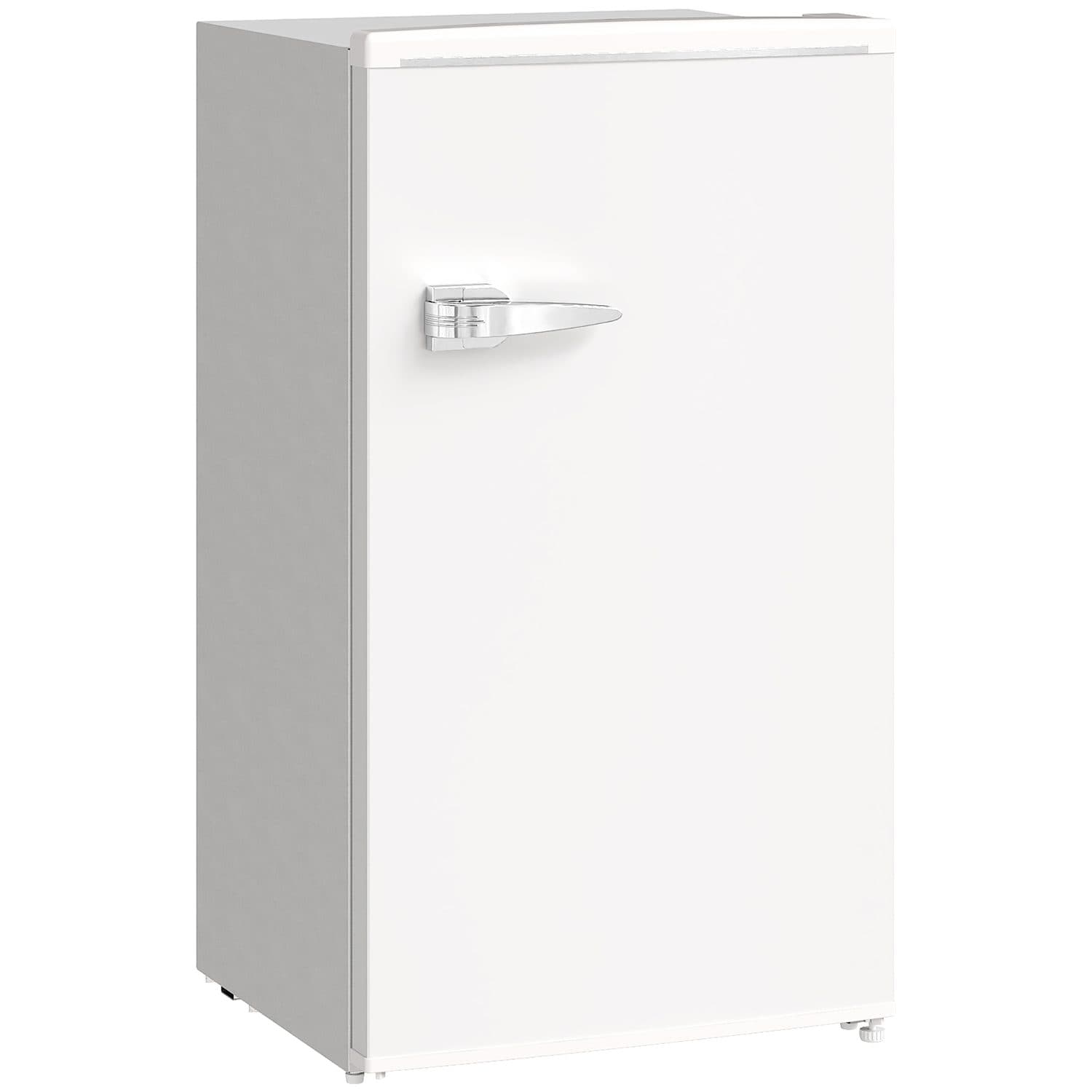 85-Litre Under-Counter Retro Fridge in White With Chiller Box