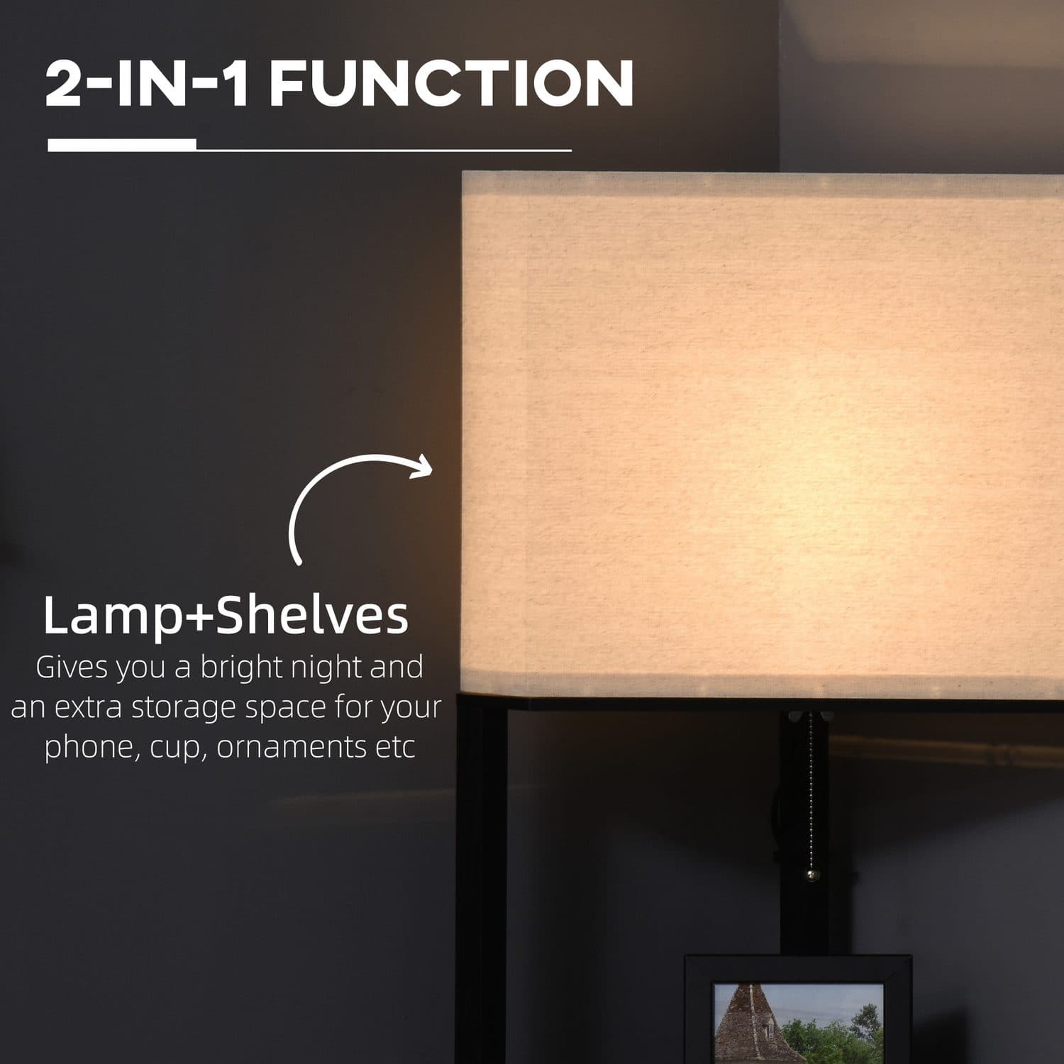 Modern Corner Shelf Lamp - image 4
