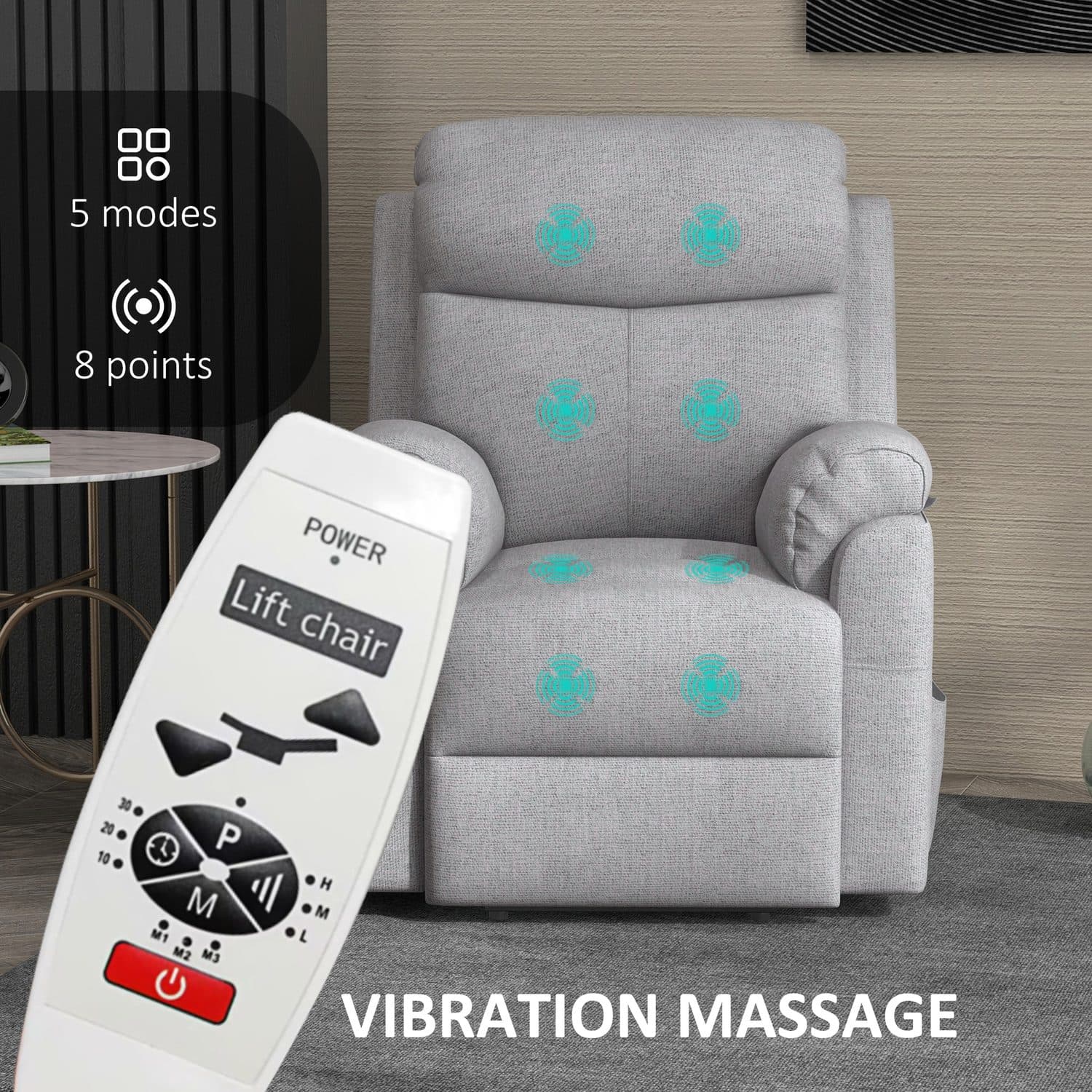 Grey Electric Riser Recliner Chair - image 1