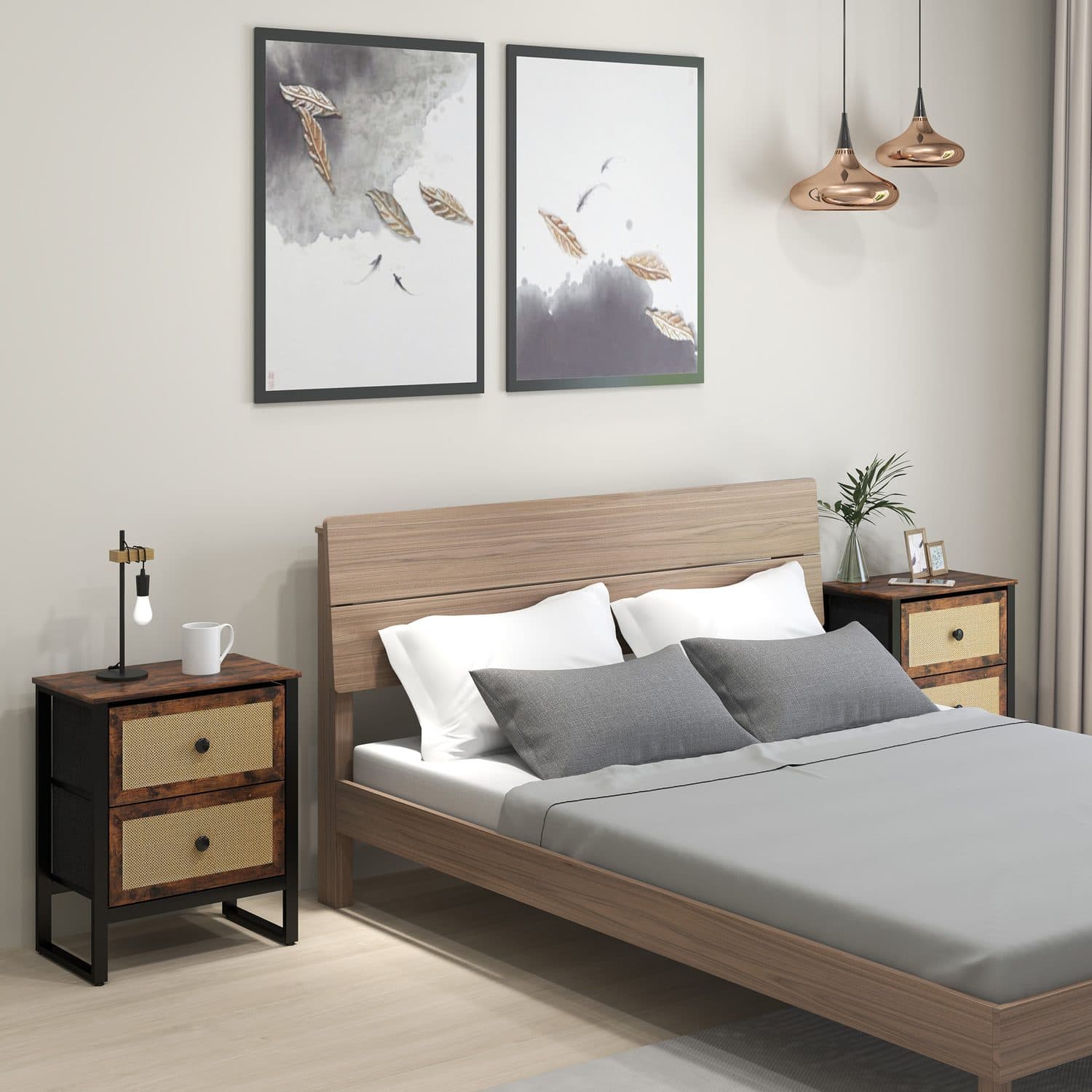 Rustic Industrial Bedside Tables - image 5