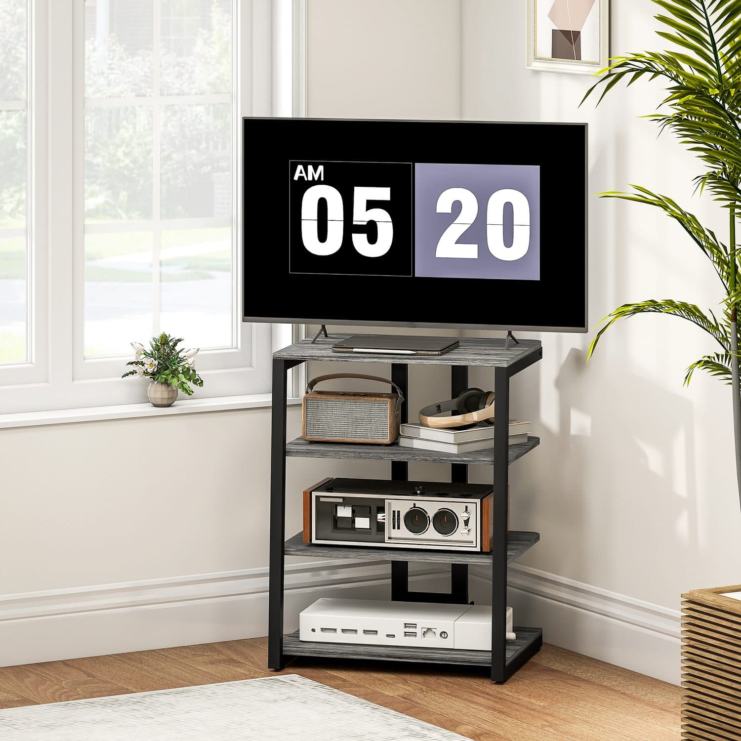 Keep your HiFi kit tidy with this 4-shelf media stand - image 5