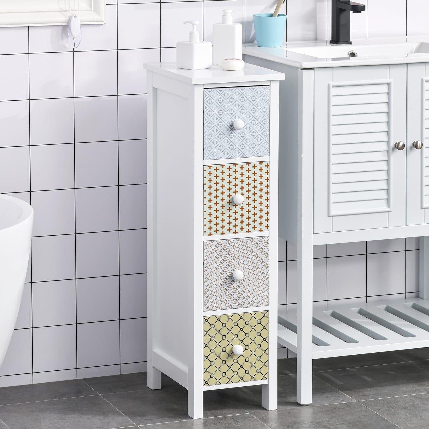 Stylish 4-Drawer Storage Cabinet for Bedrooms & Bathrooms - image 3