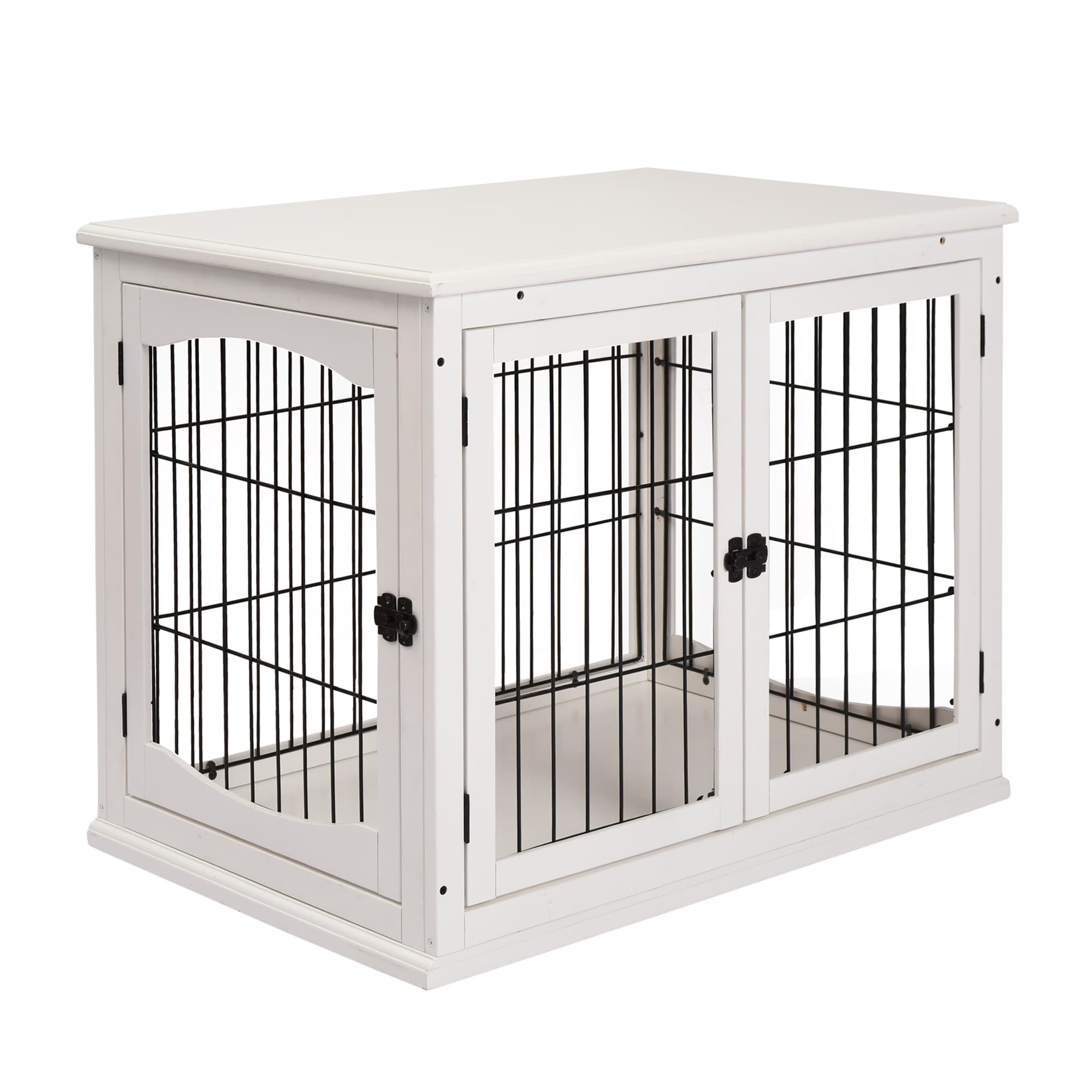 Dog Crate End Table That Looks Like Furniture - White
