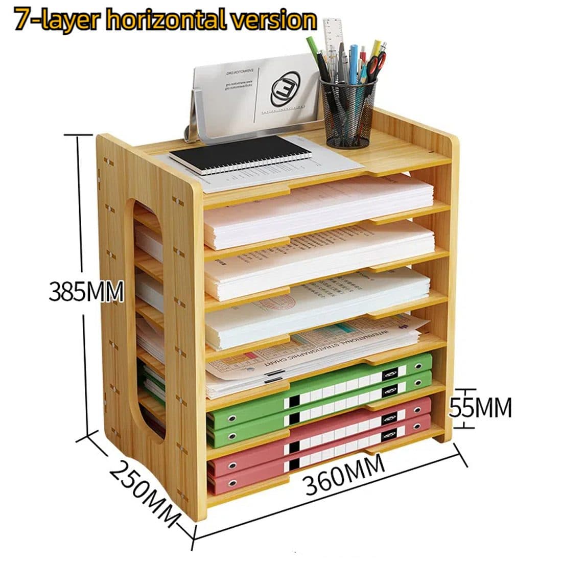 Keep Paperwork Sorted with a 7-Layer Desk Organiser - Default