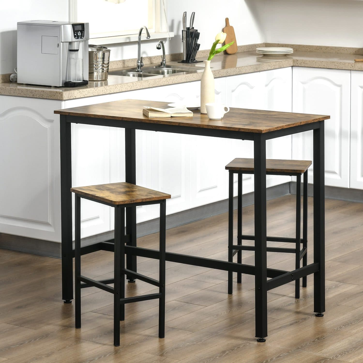 Rustic 3-Piece Breakfast Bar Set - image 3