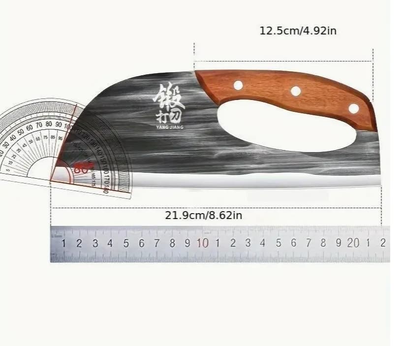 Heavy duty kitchen cleaver for meat, bones and prep - image 5