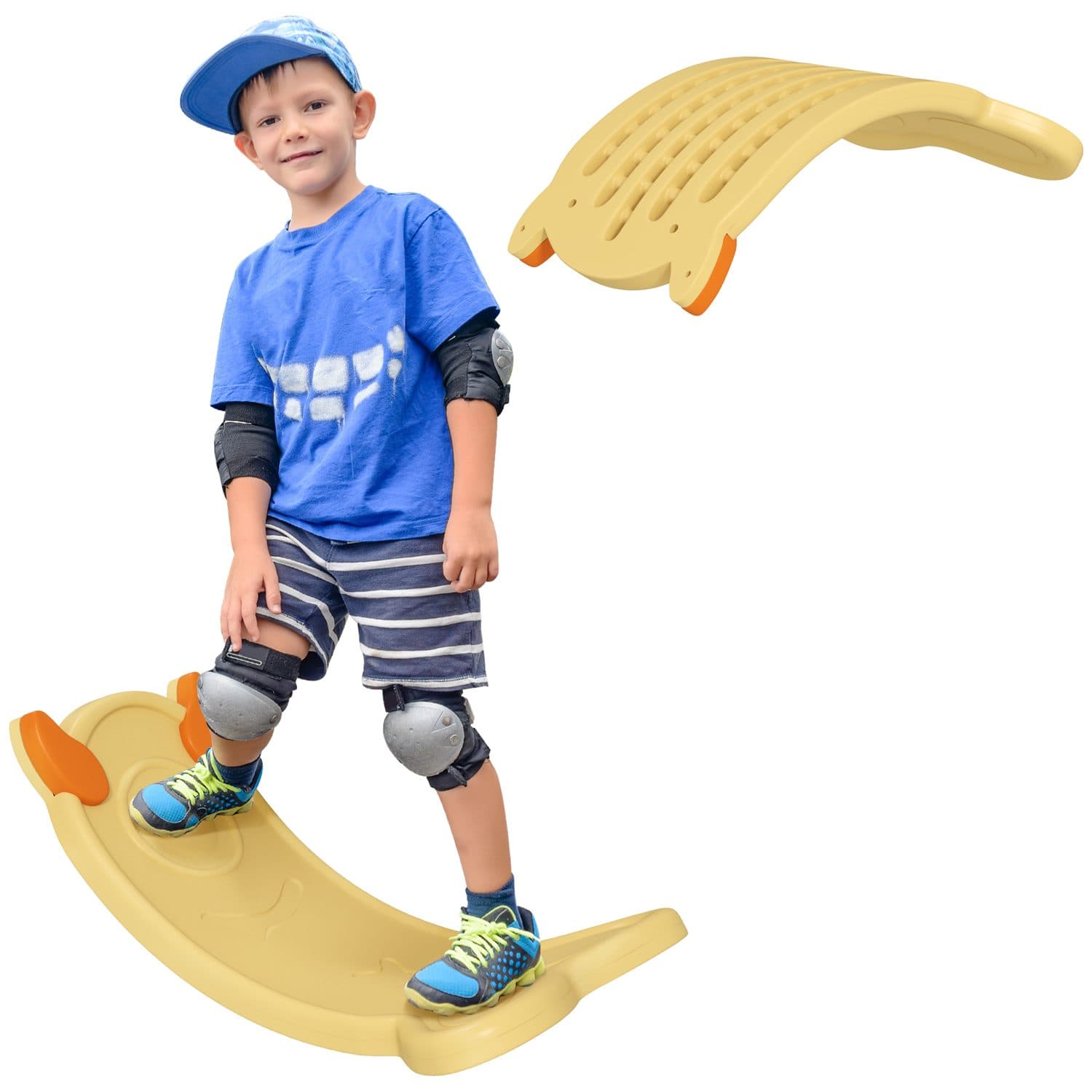 Rocking Balance Board for Toddlers and Children, Yellow - Yellow