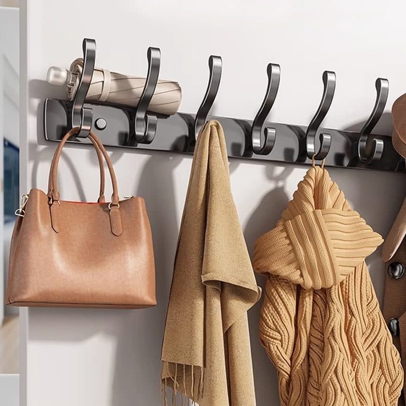 Slim 12 hook wall rack for coats, bags and keys - image 9