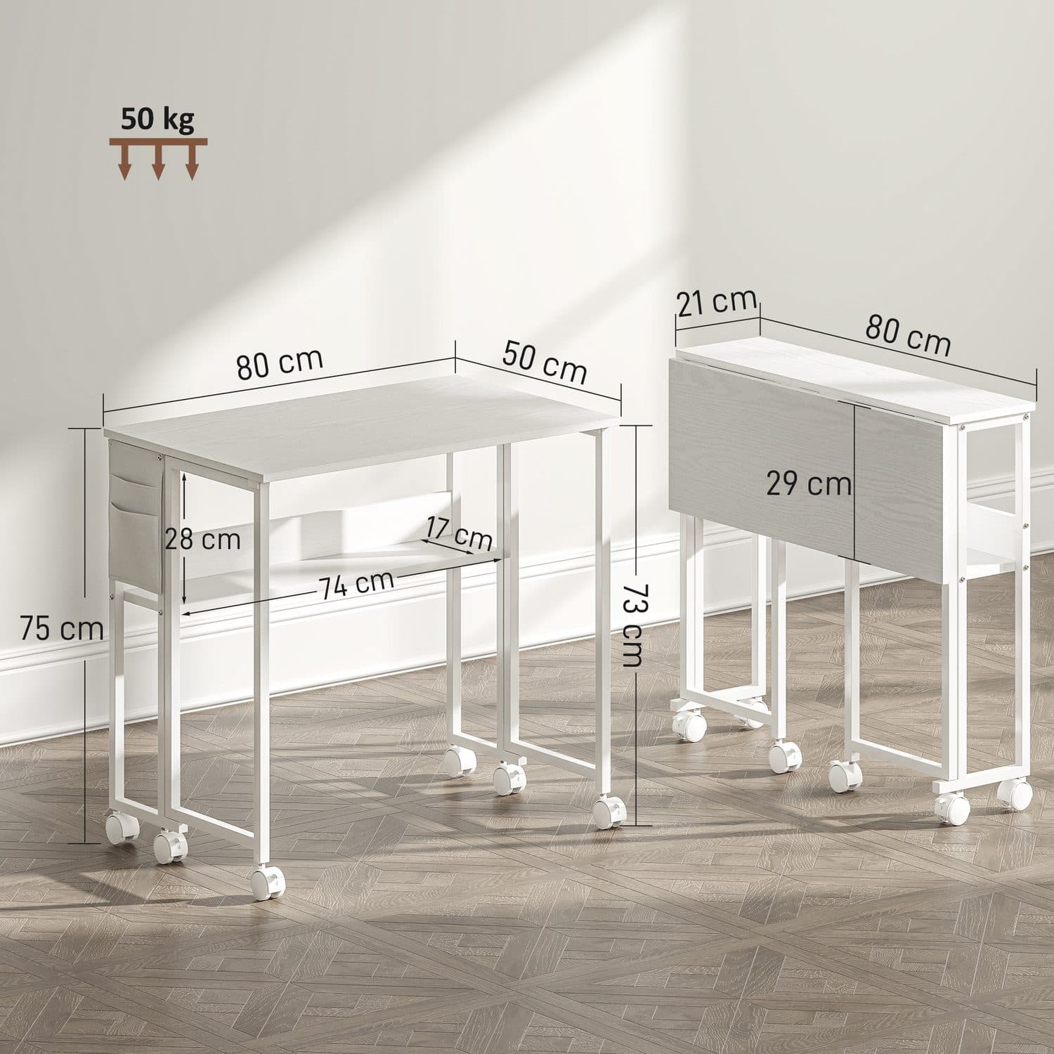 80cm Drop Leaf Desk - image 4