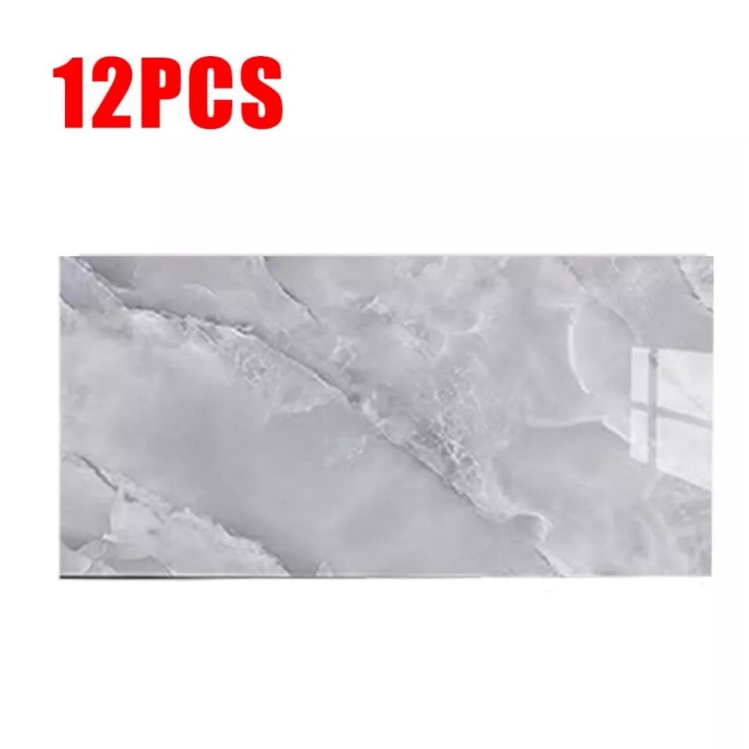 Earl Grey Marble Stick-On Tiles for Kitchens and Bathrooms - W13273737