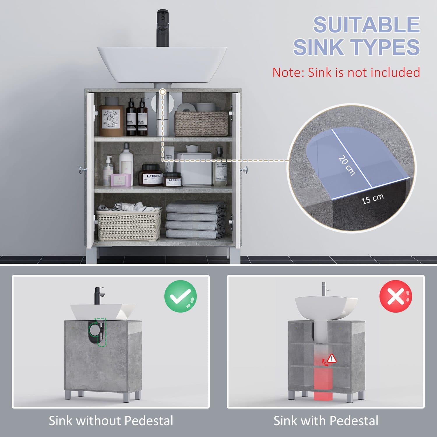 Kleankin Under Sink Cabinet - image 2
