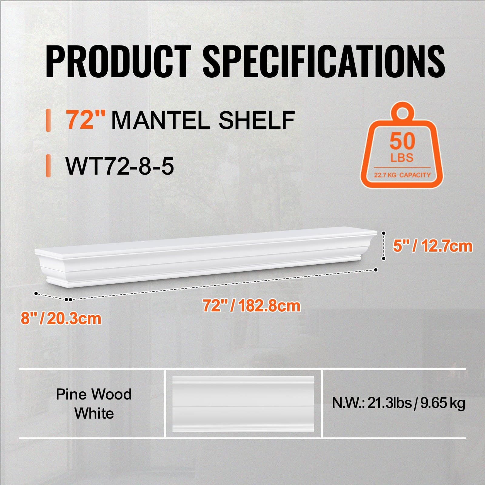 White Mantel Shelf - image 5
