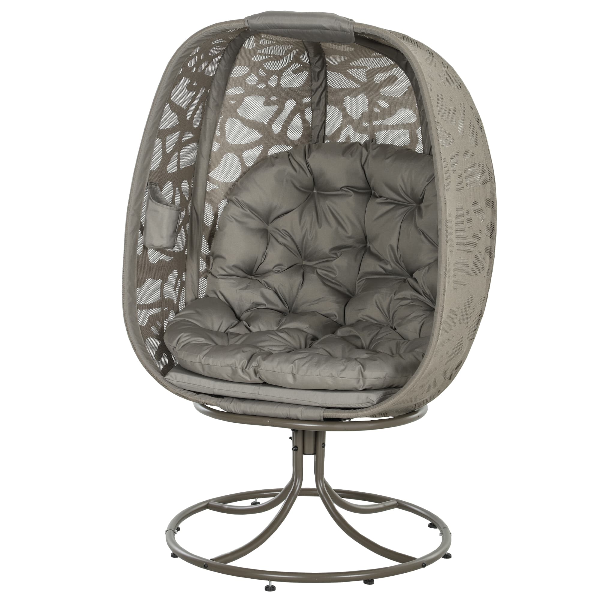 Sand Brown Swivel Egg Chair