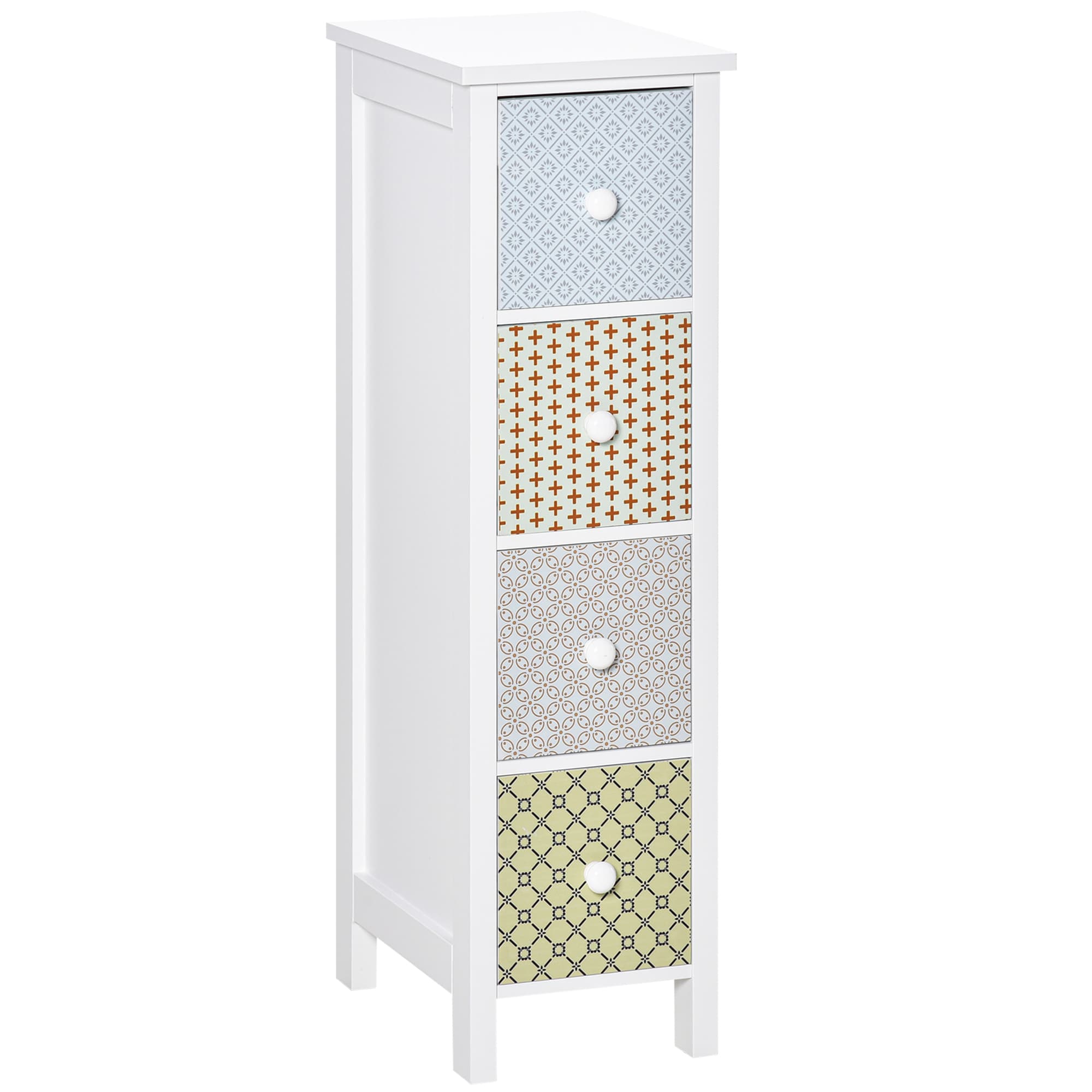 Stylish 4-Drawer Storage Cabinet for Bedrooms & Bathrooms