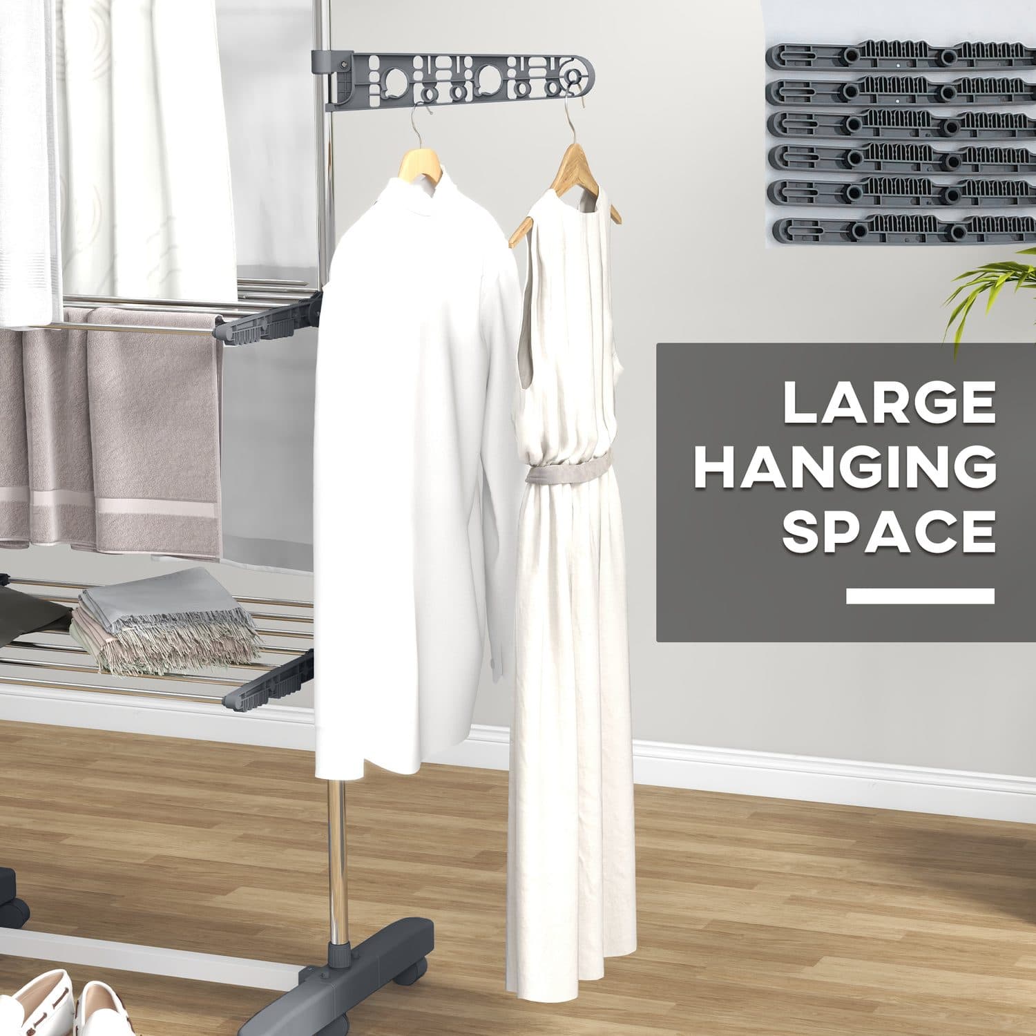 Three-Shelf Clothes Horse for Flexible Drying - image 4
